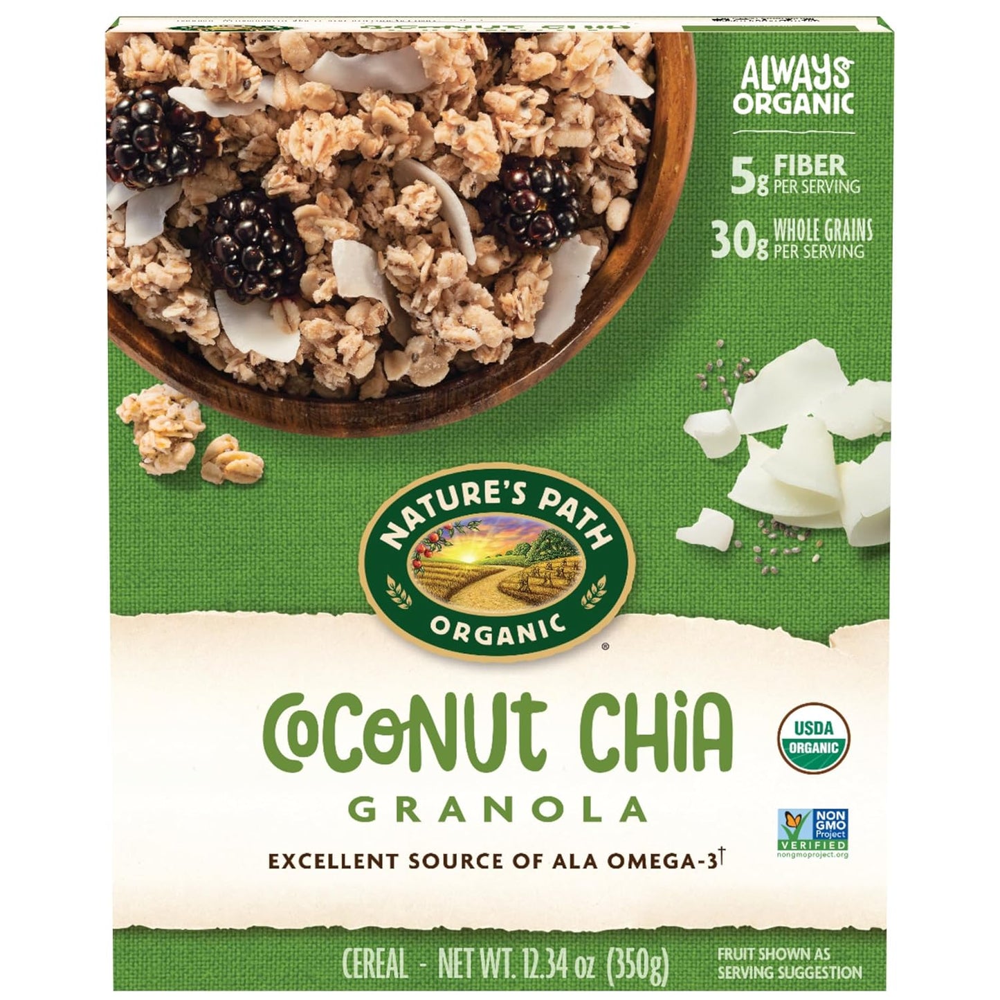 Nature's Path Organic Coconut Chia Granola for Healthy Breakfast
