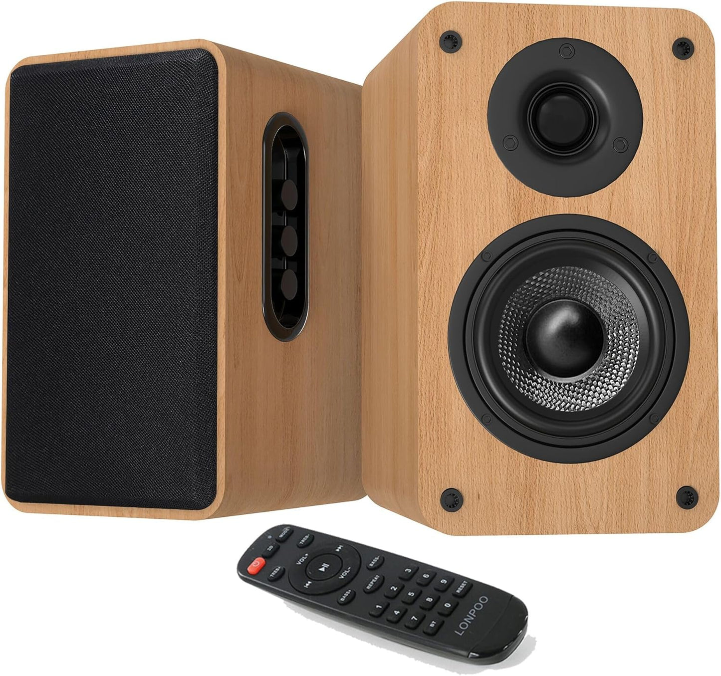 Powerful 100W Bluetooth Bookshelf Speakers