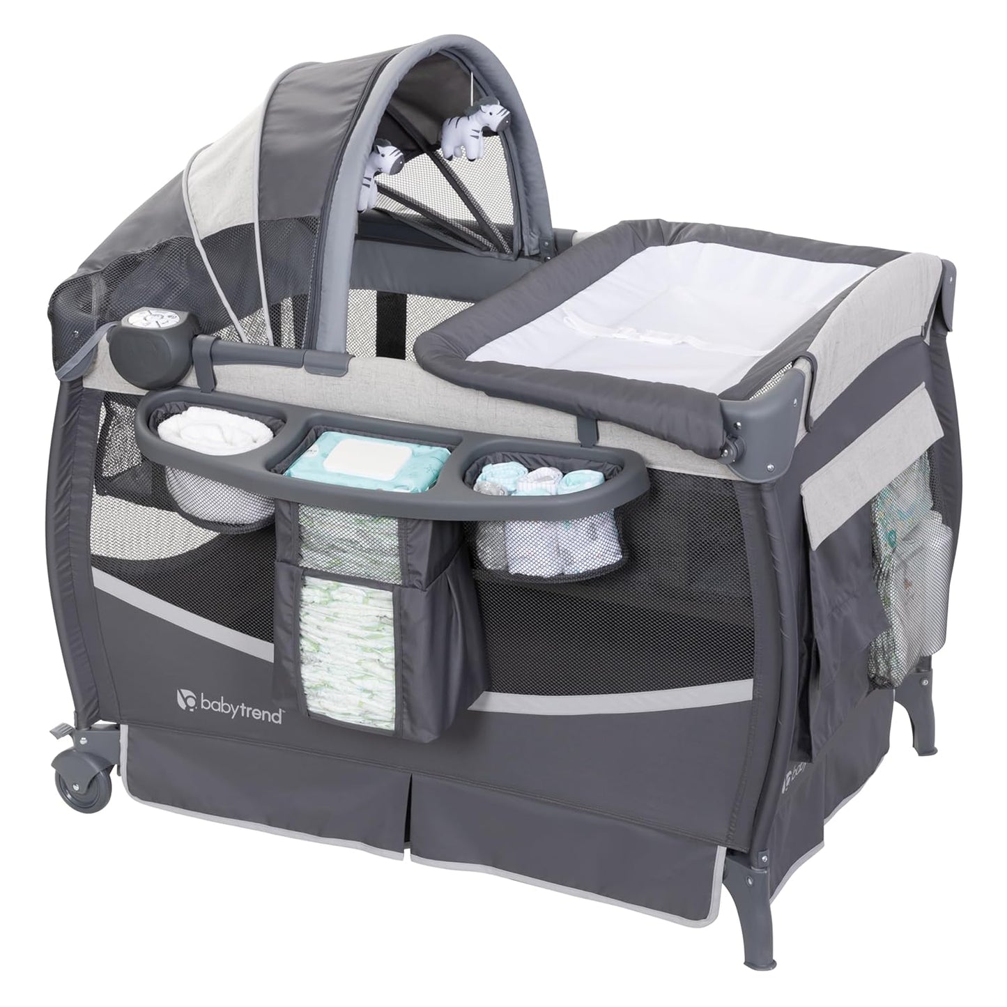 Baby Trend Deluxe II Nursery Center with Canopy and Organizer