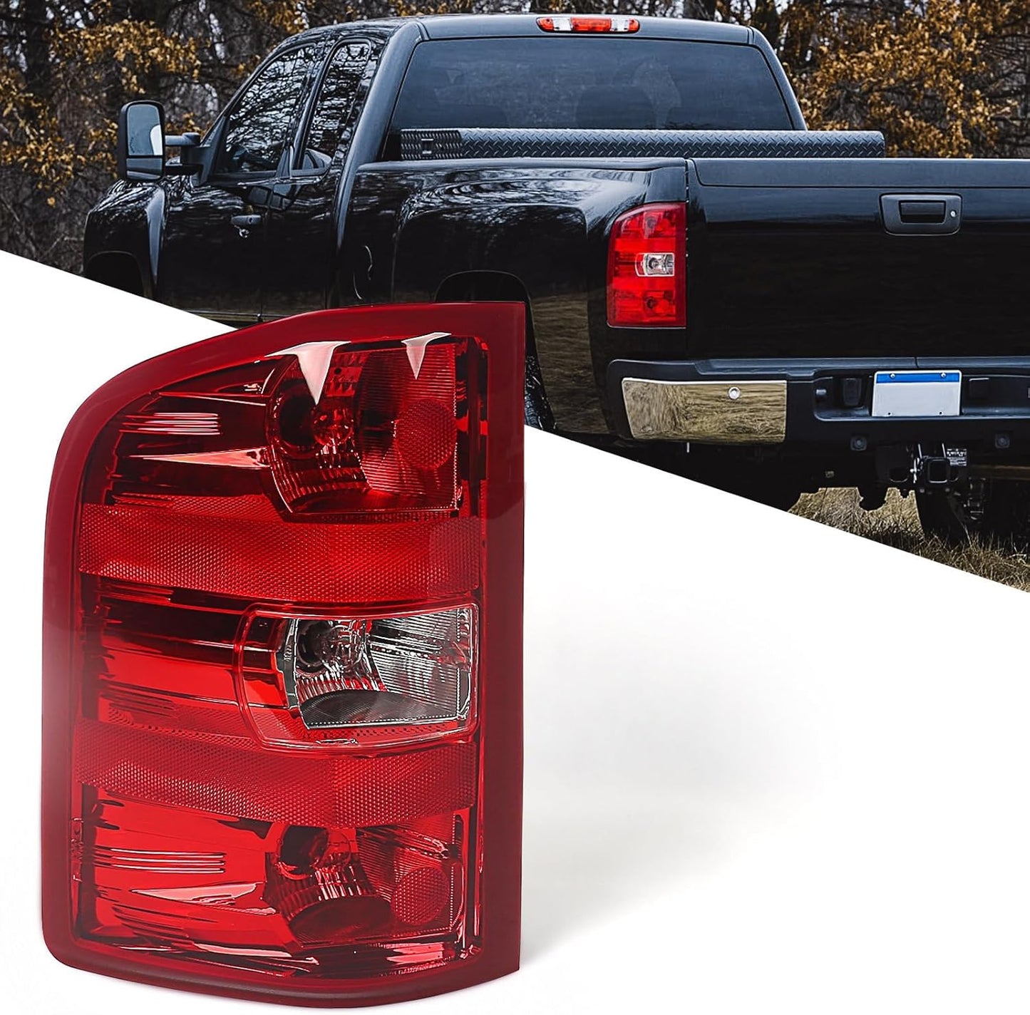 Huray Left Tail Light Assembly for Chevy Silverado 2007-2013