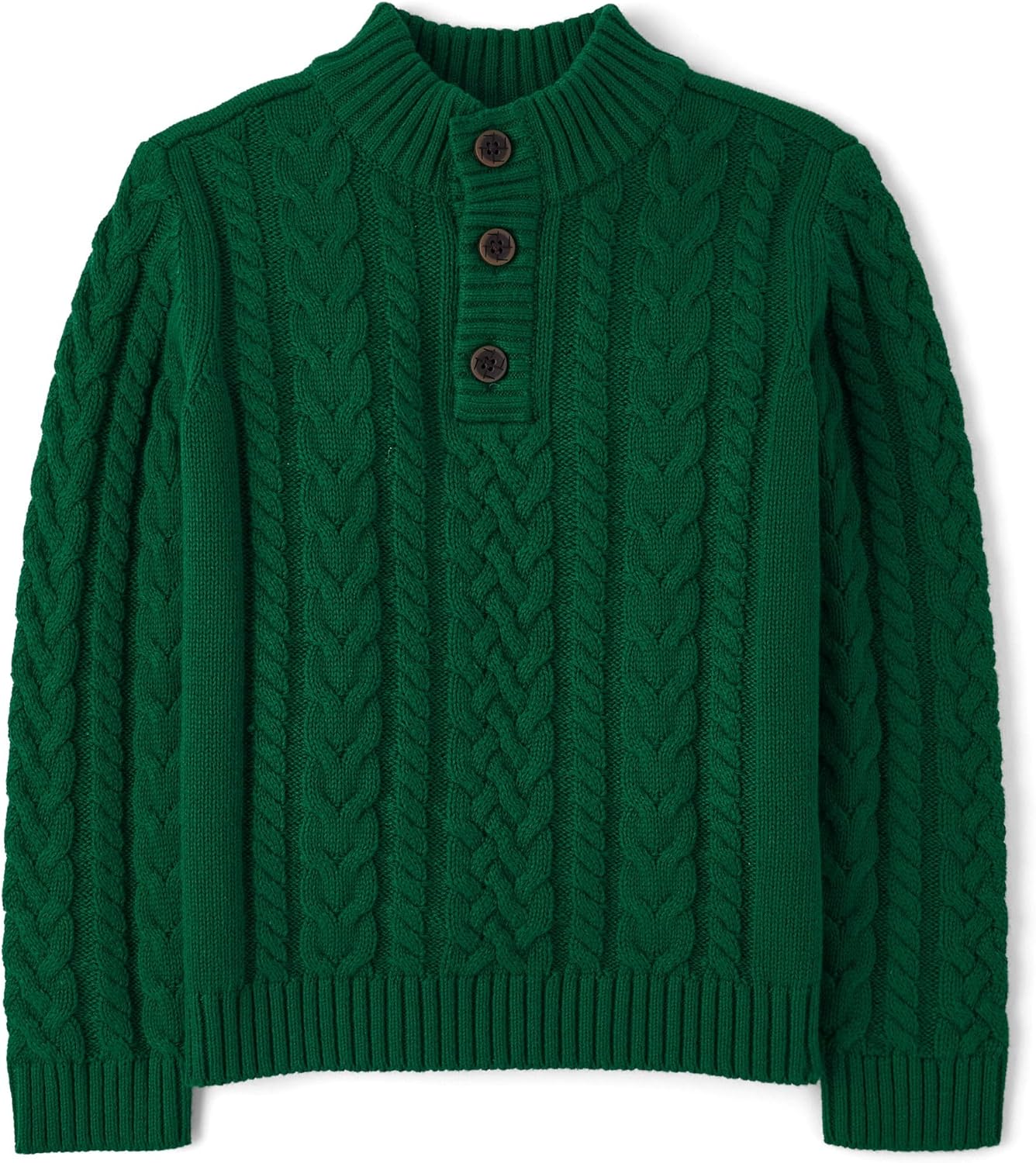 Gymboree Baby Boys' Toddler Quarter Button Cable Knit Sweater