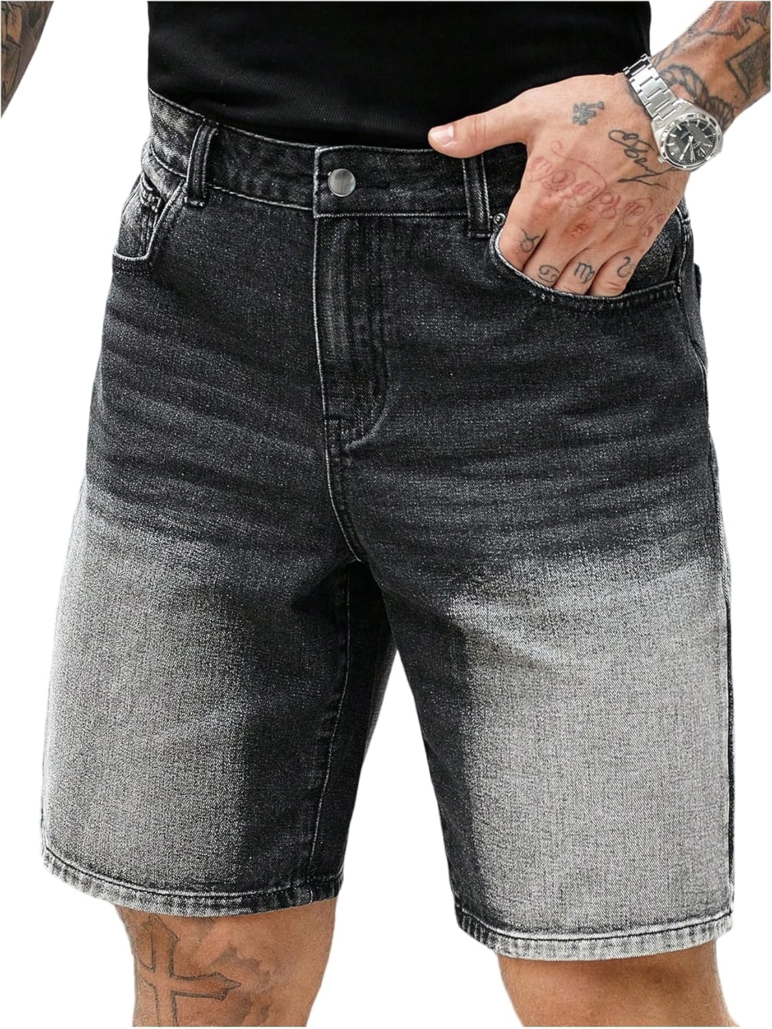 Verdusa Men's Jorts Baggy Jean Shorts for Casual Summer Style