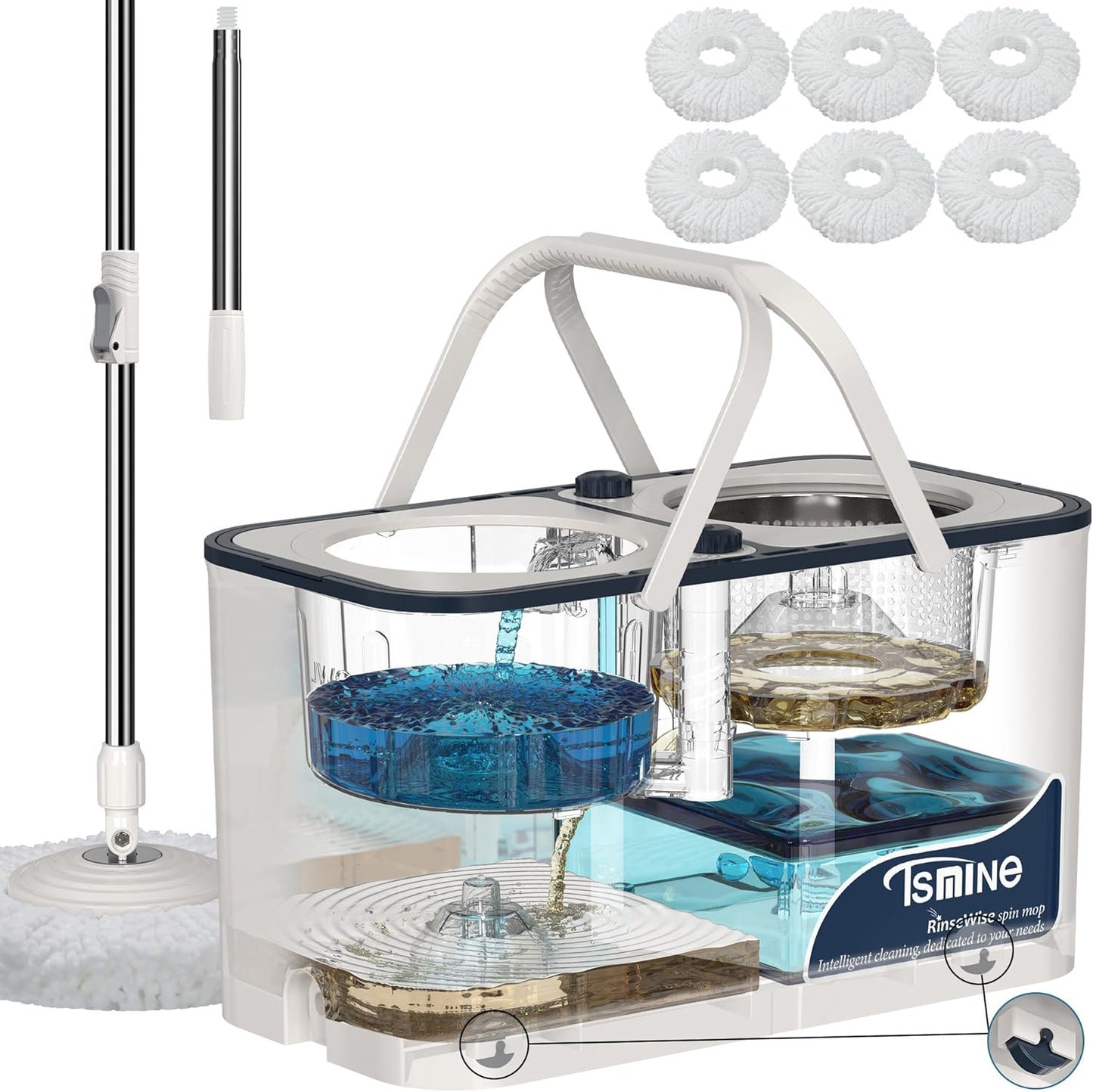 Gen 1 Large-Capacity Spin Mop and Bucket for Deep Cleaning