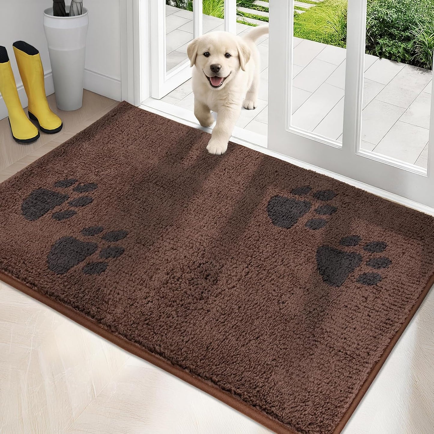 Dirt Trapping Door Mat 34in x 59in, Non-Skid Microfiber Rug