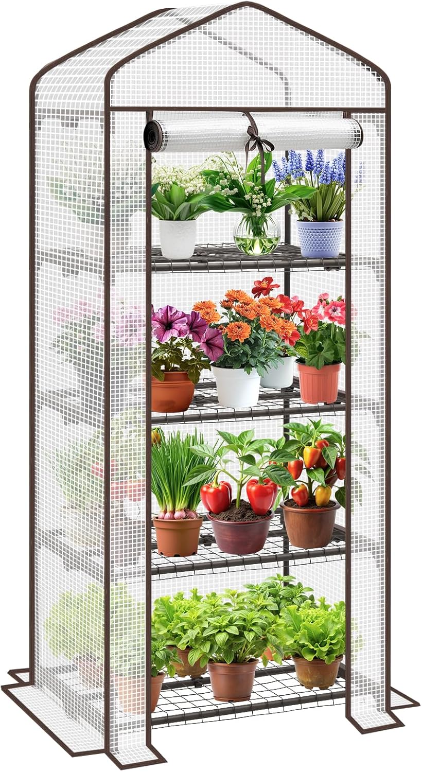 Sekey Mini Greenhouse: 4 Tier Plant Kit, Waterproof, Ideal Gardening Gift