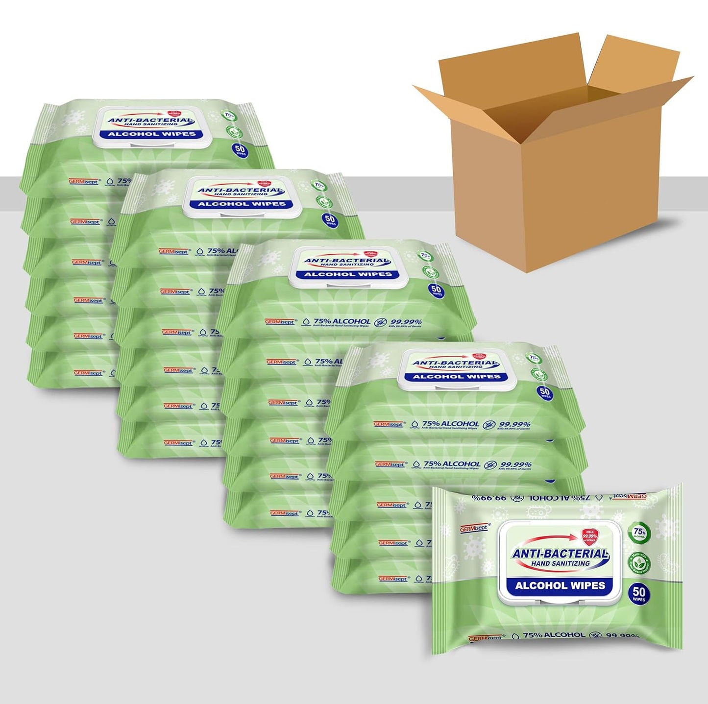 Advanced 75% Alcohol Antiseptic Hand Sanitizer Wipes for Health