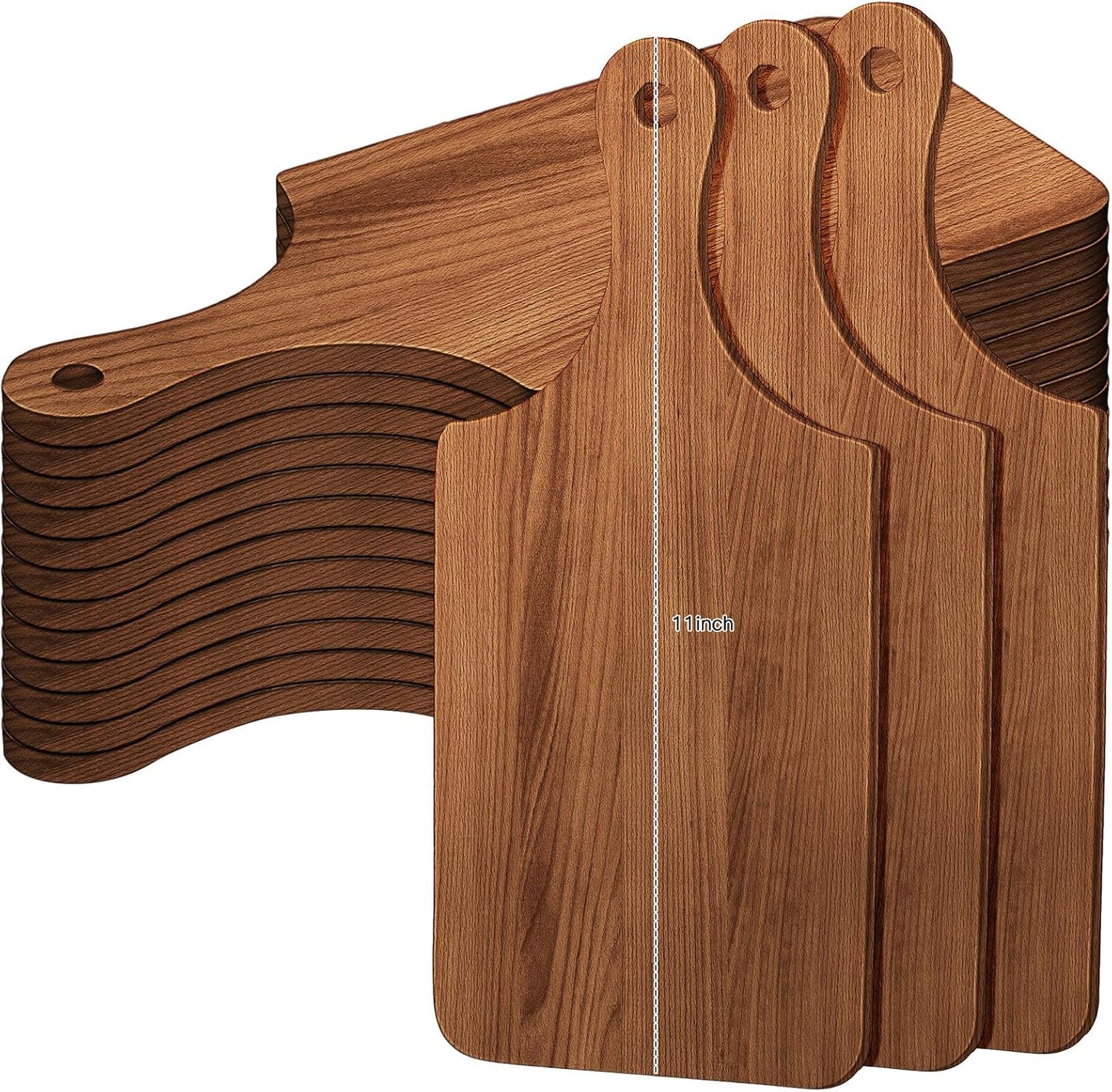 12 Pcs Acacia Cutting Boards for Engraving and Serving Needs