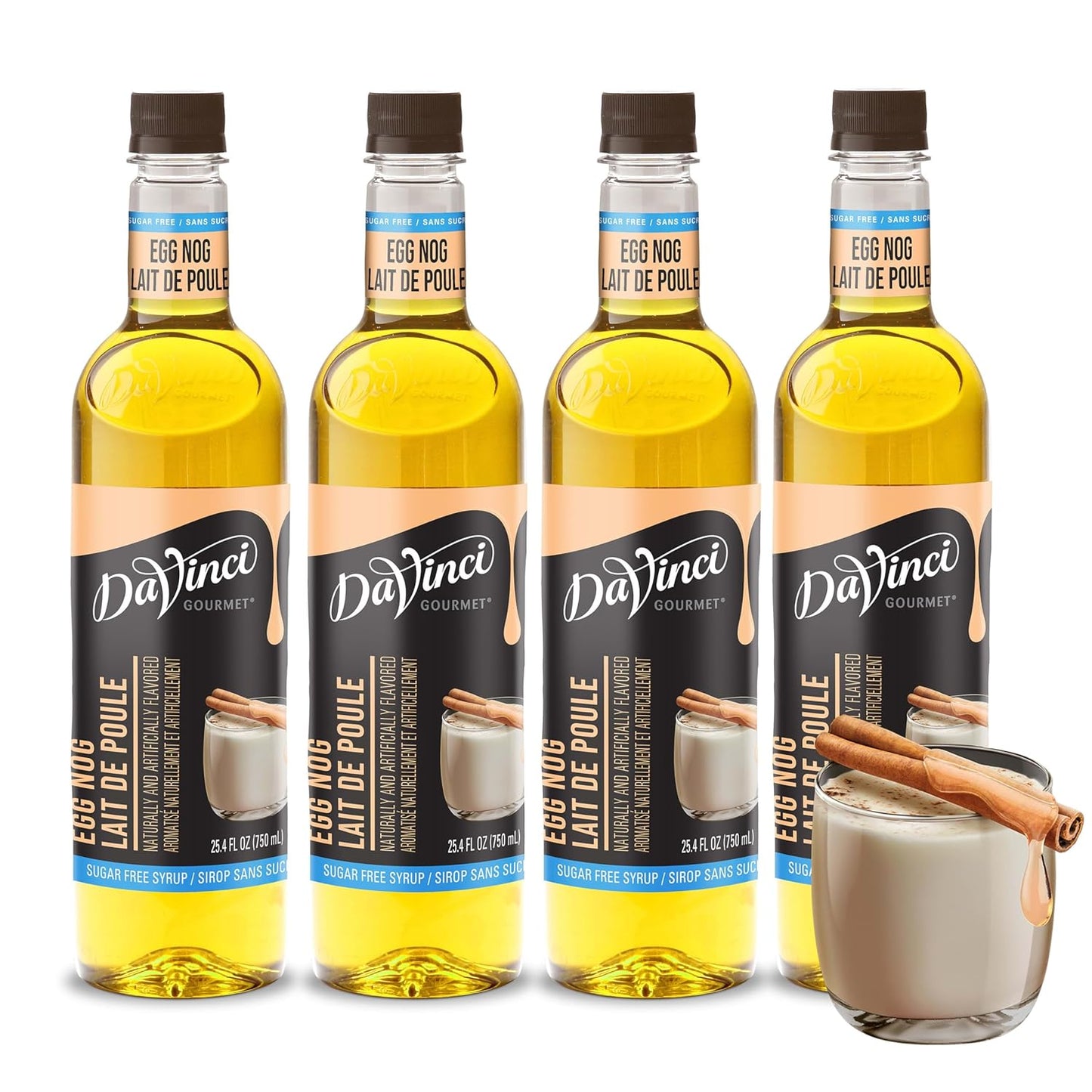 DaVinci Gourmet Sugar-Free Egg Nog Syrup for Festive Drinks
