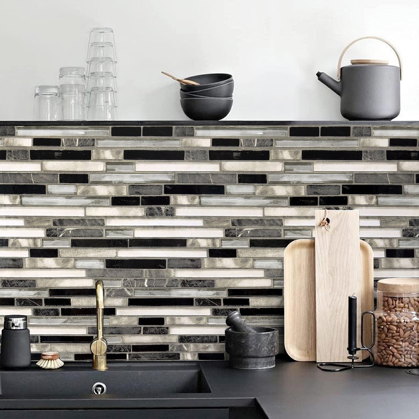 Livebor Peel and Stick Wallpaper for Kitchen Backsplash Design