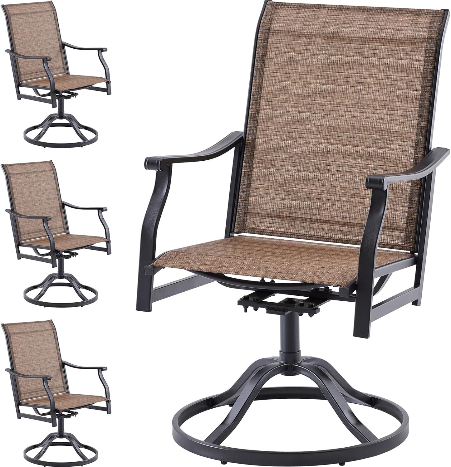 360 Swivel Outdoor Dining Chairs Set of 4 for Ultimate Comfort
