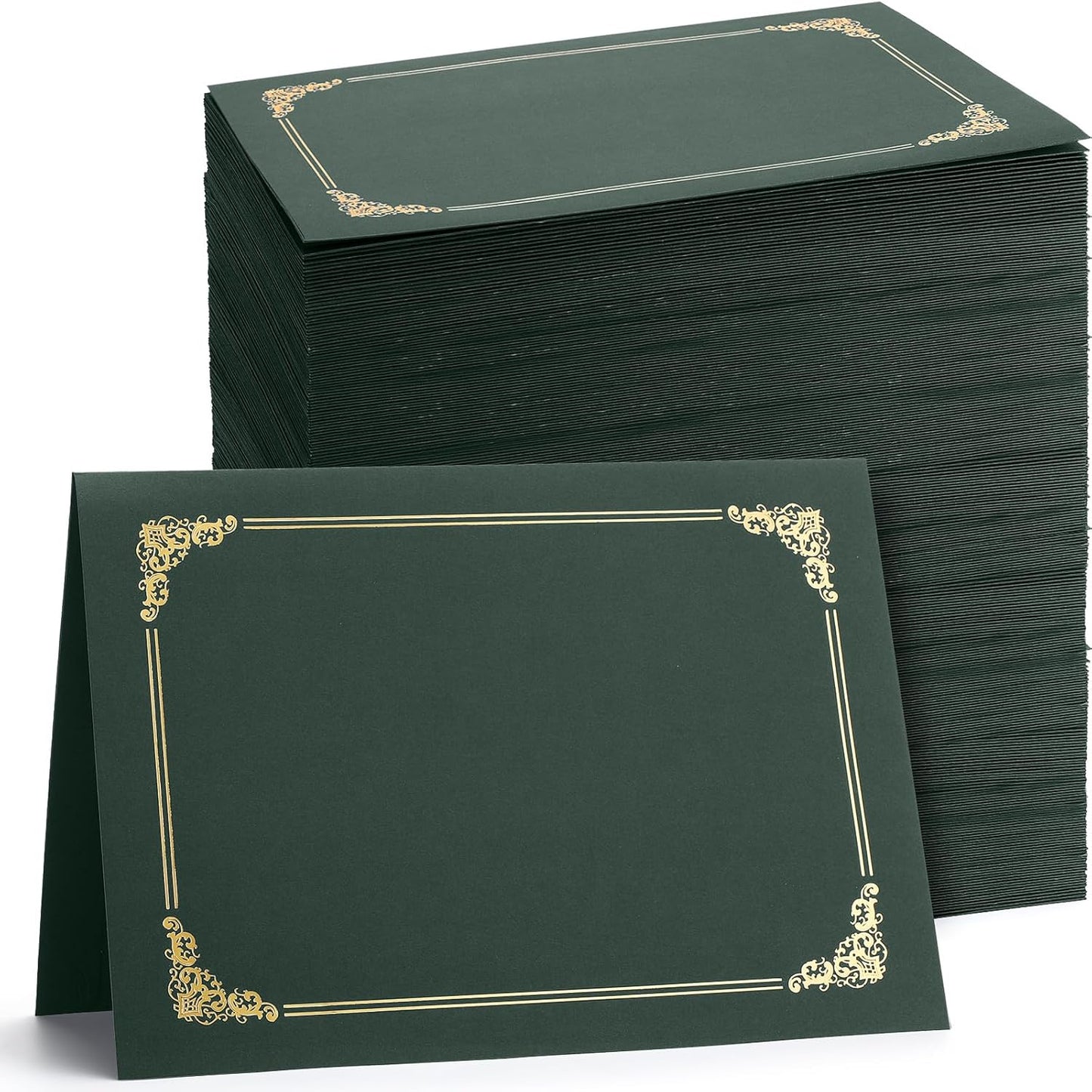 Fainne 120 Packs Certificate Holders with Gold Foil Border
