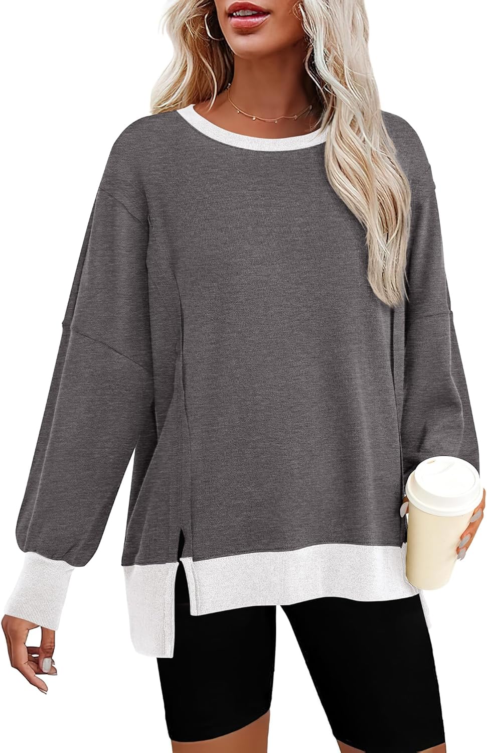 BTFBM Women's Oversized Loose Sweatshirt