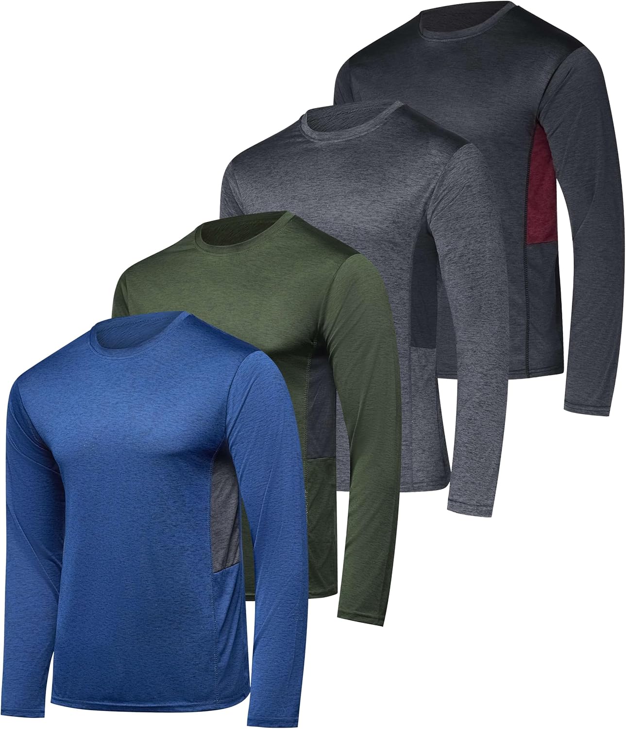 Mens Long Sleeve Dry Fit T Shirts for Hiking and Gym Workouts