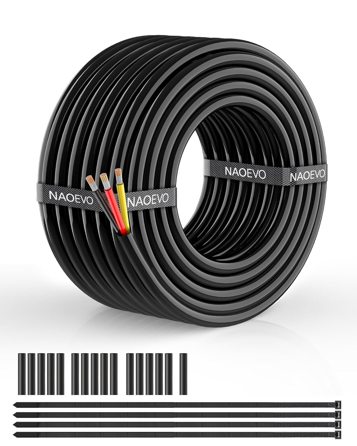 NAOEVO 14 Gauge Wire 3 Conductor Electrical Wire for Versatile Use