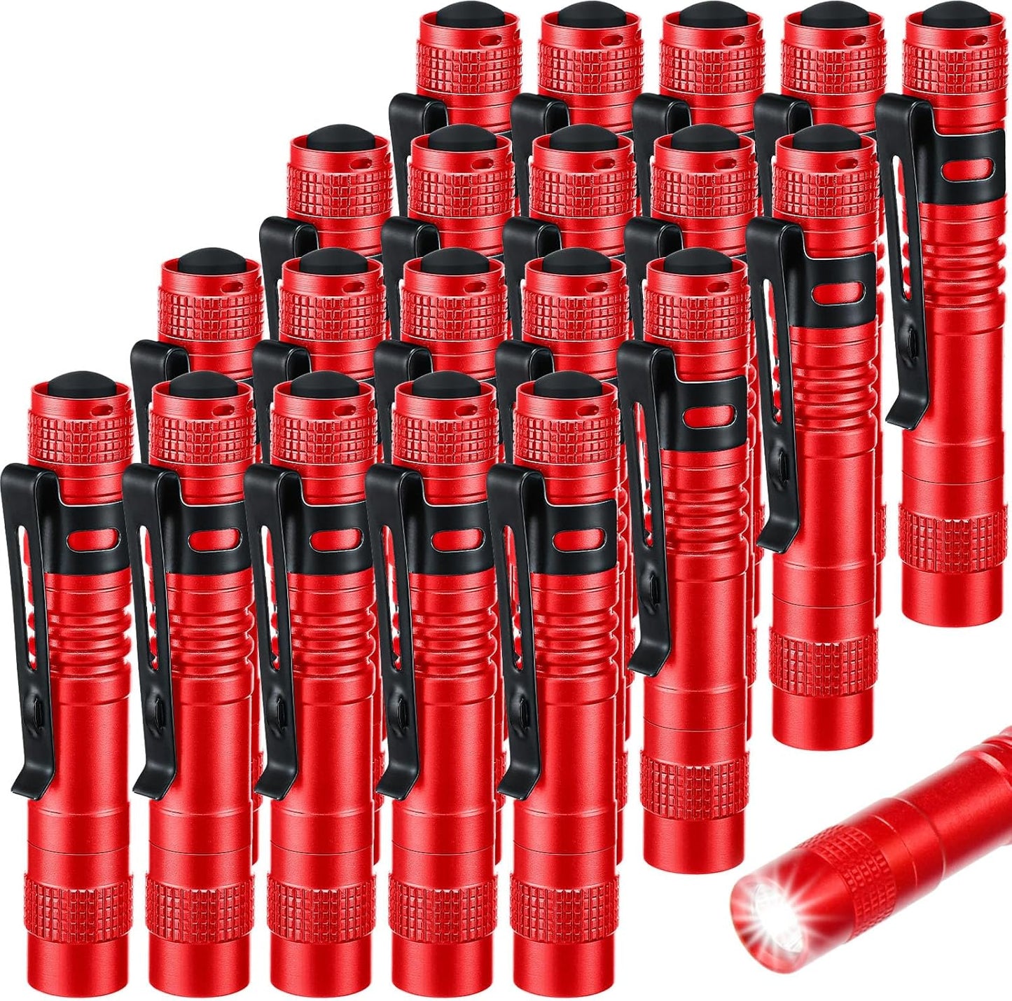 Hortsun Mini Pen Light Flashlights - 20 Pcs Pocket LED Torches