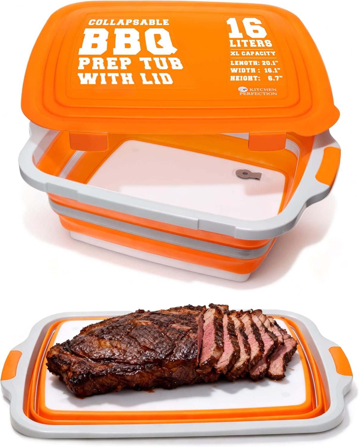 Collapsible XL Smoker & BBQ Prep Tub for Easy Grilling