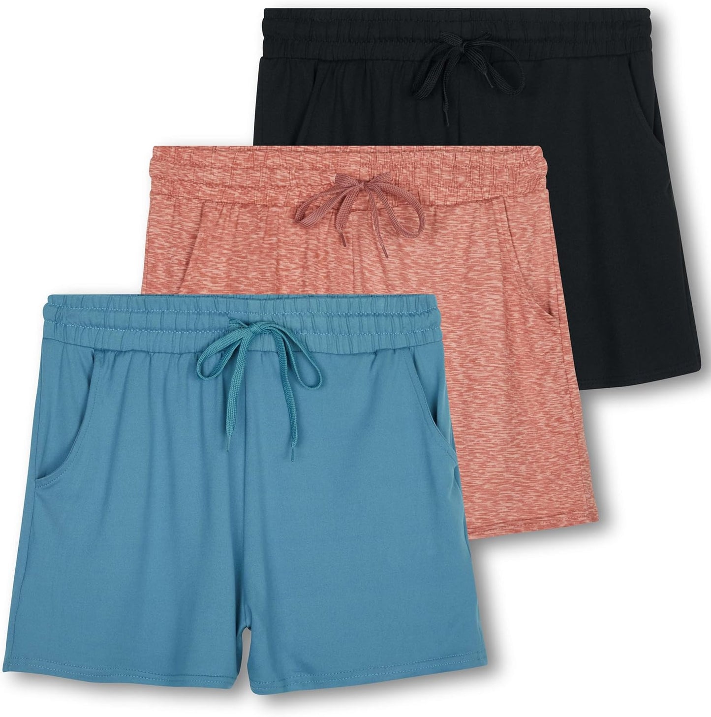 Real Essentials Womens Ultra-Soft Athletic Lounge Casual Shorts