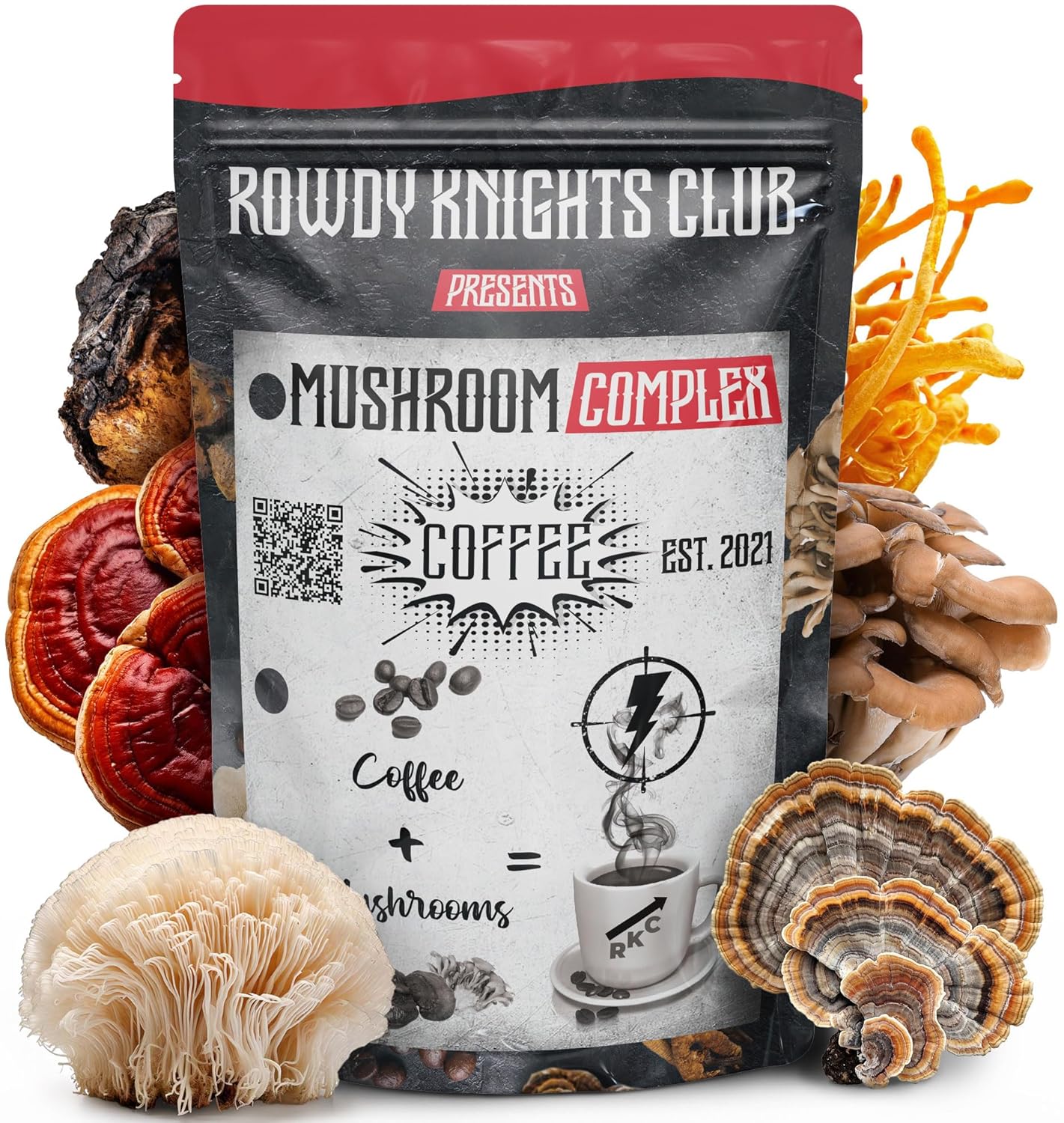 Organic Mushroom Coffee | Focus & Energy Boost | Vegan Keto | 30 Servings