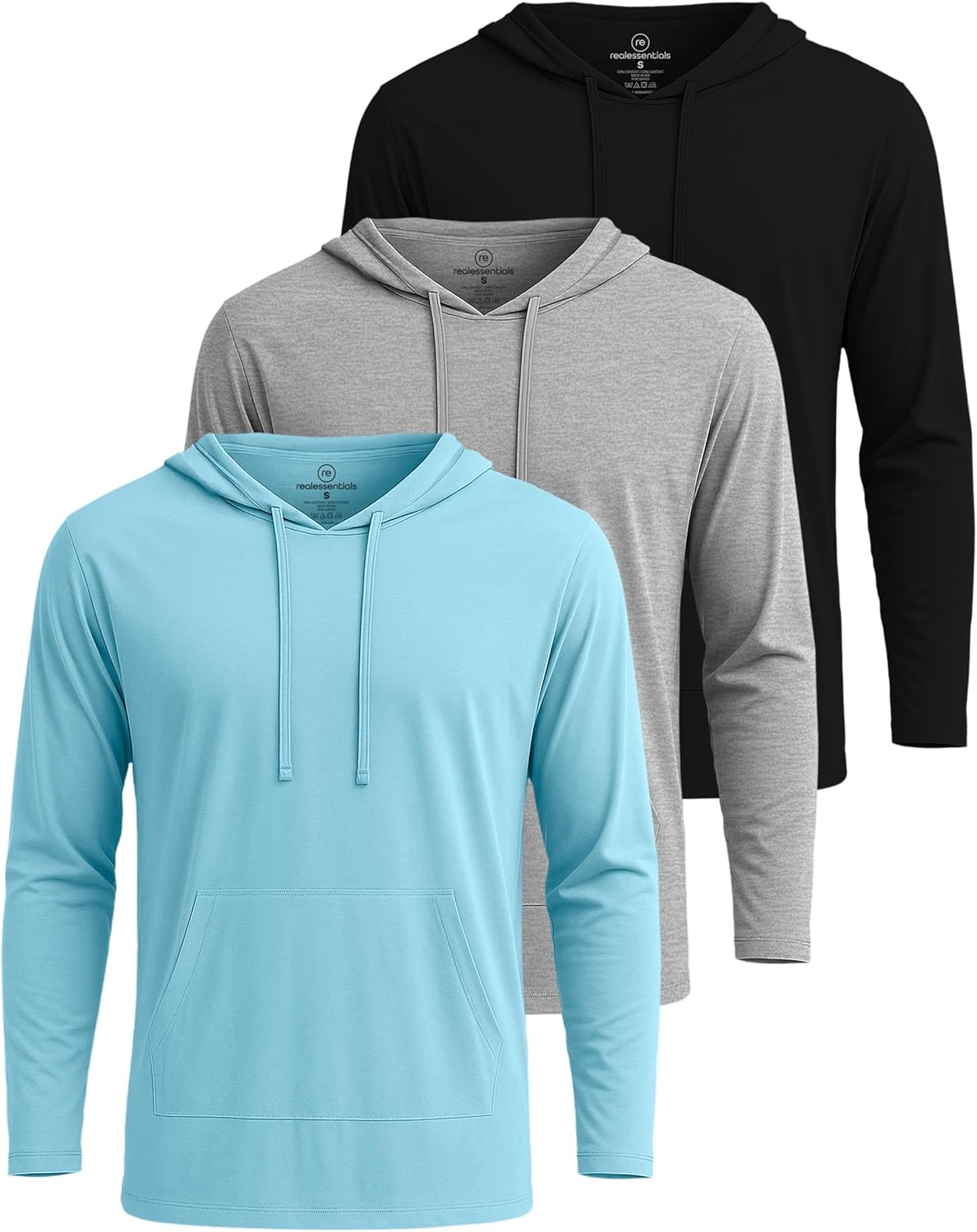 Men's Cotton Lightweight Casual Pullover Hoodie with Pocket