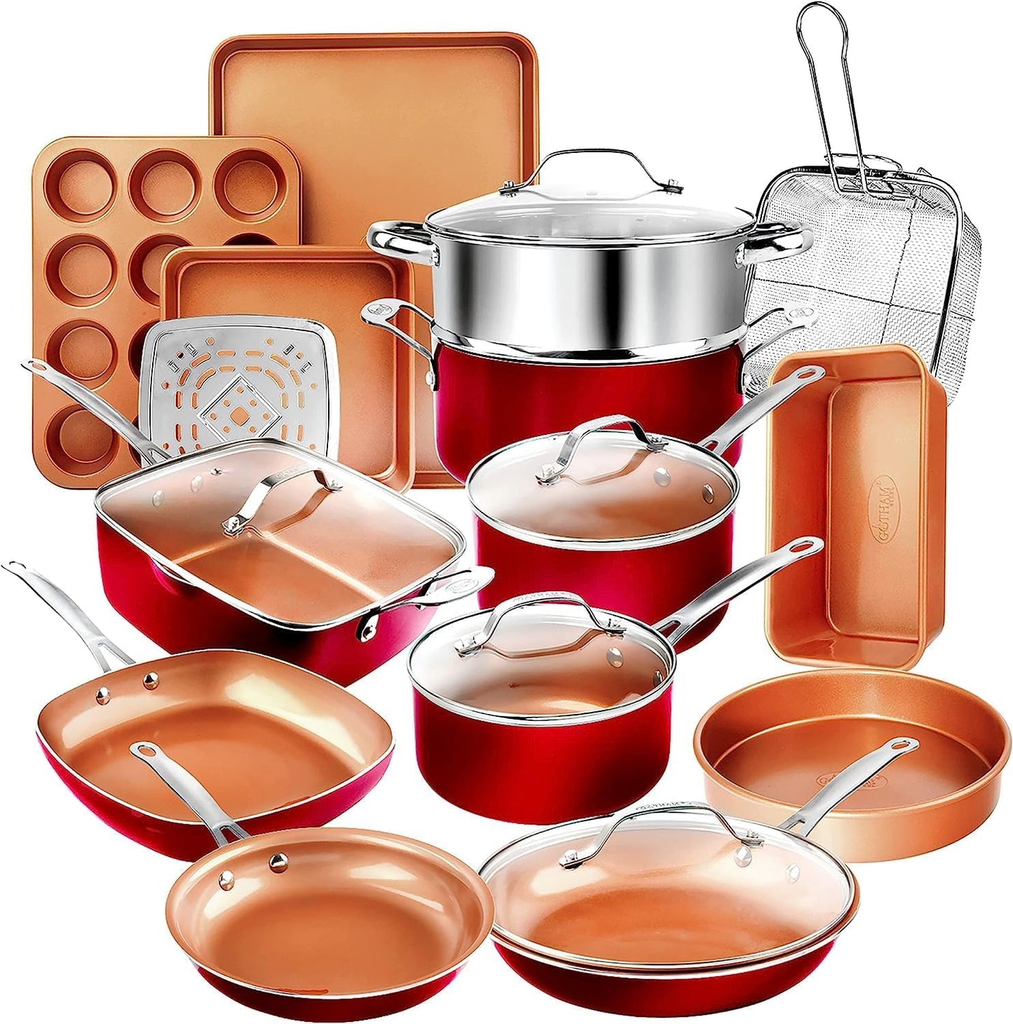 Gotham Steel 20 Pc Pots and Pans Set Nonstick Cookware Review