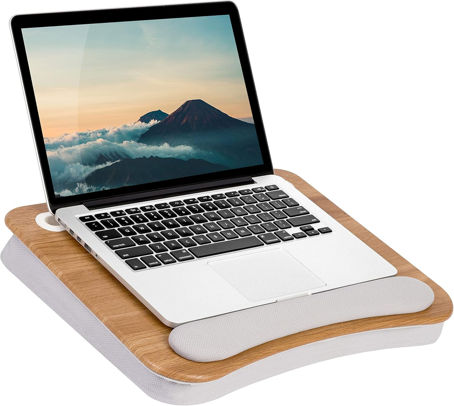 Oak Woodgrain Lap Desk - Memory Foam - Fits 15.6 Laptop - Style 91339