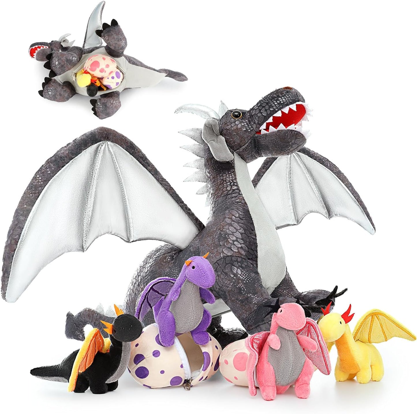 Adorable Dragon Family Plush Set - Perfect Kids Gift!