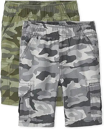 The Children's Place Boys Cargo Shorts 2 Pack for Summer Fun
