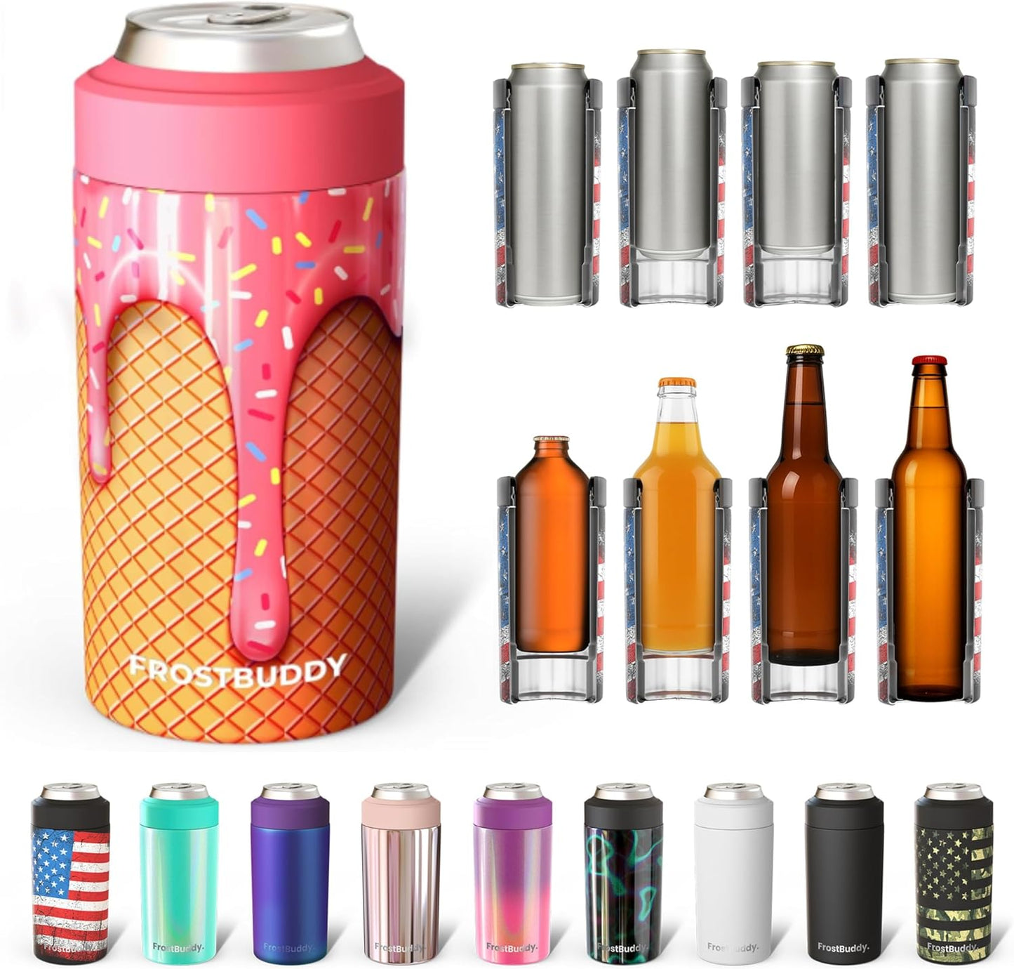 Frost Buddy Universal Can Cooler - Insulated for All Sizes