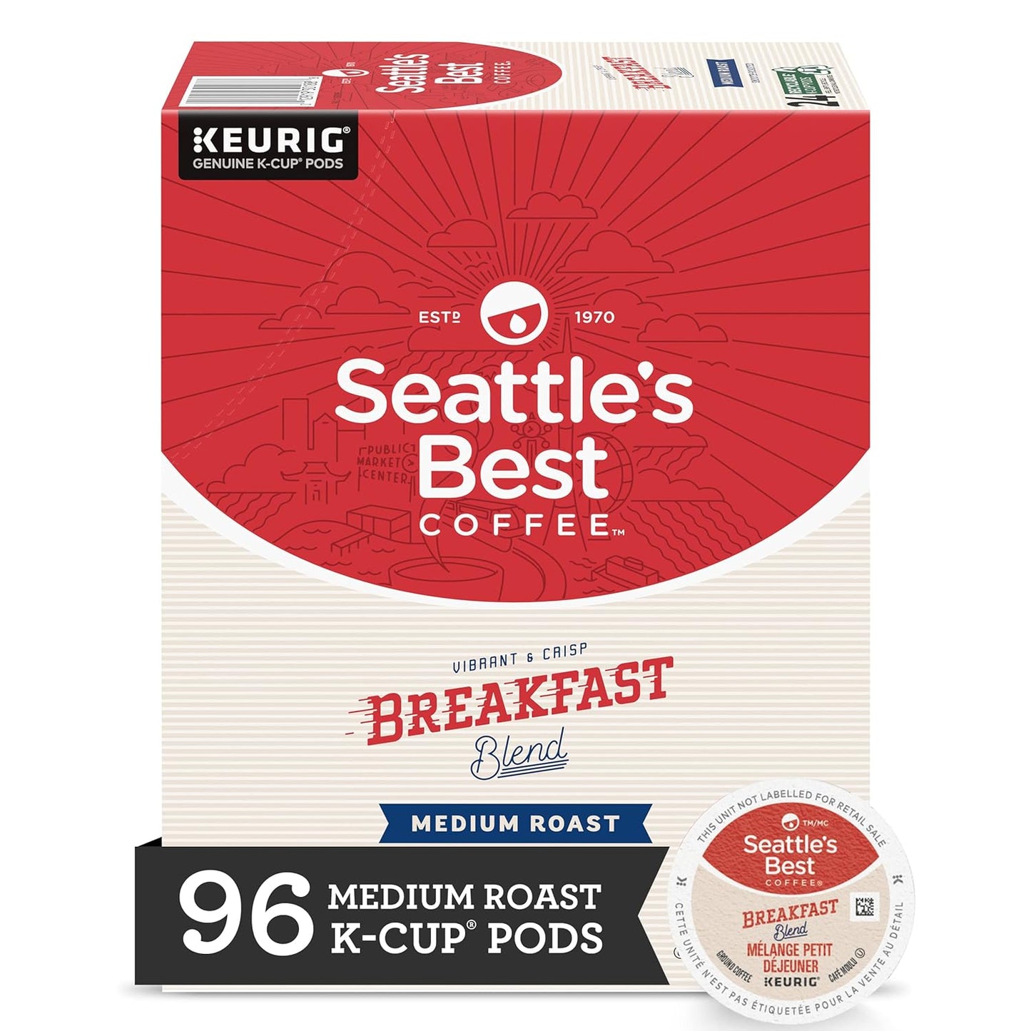 Seattle's Best Breakfast Blend K-Cups 96 Pods