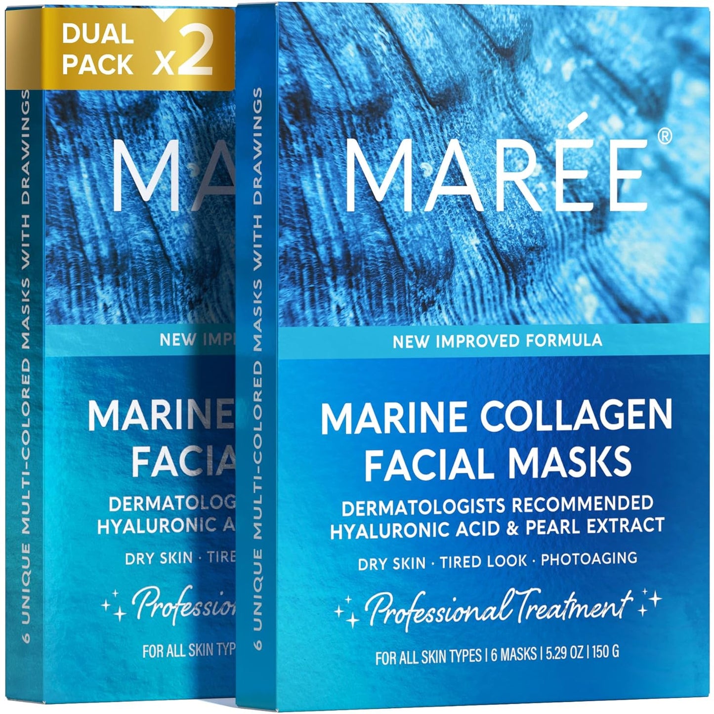 MAREE Collagen Facial Mask with Hyaluronic Acid for Hydration