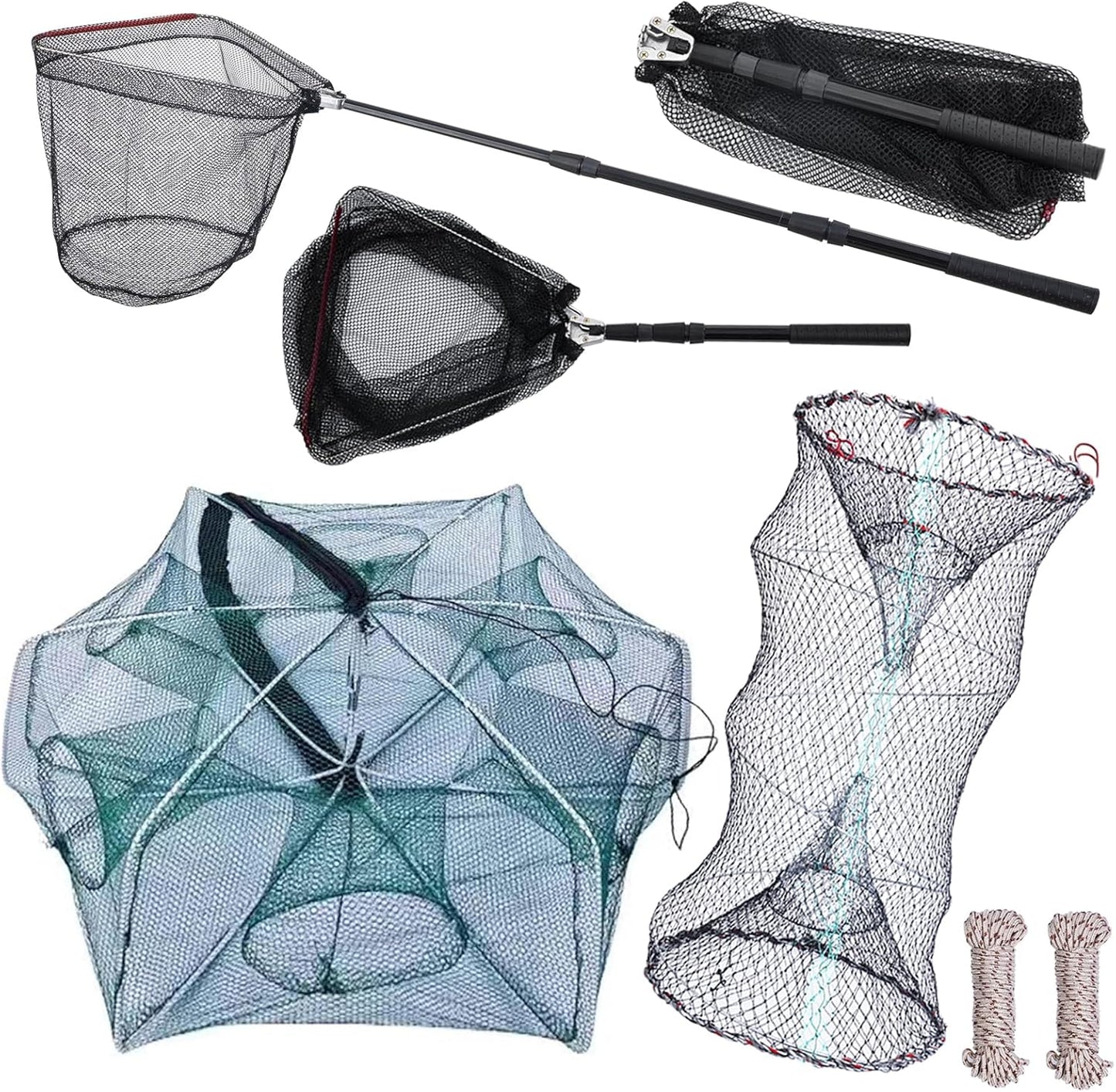 Foldable Fishing Net Set: Easy Catch, Wholelovein