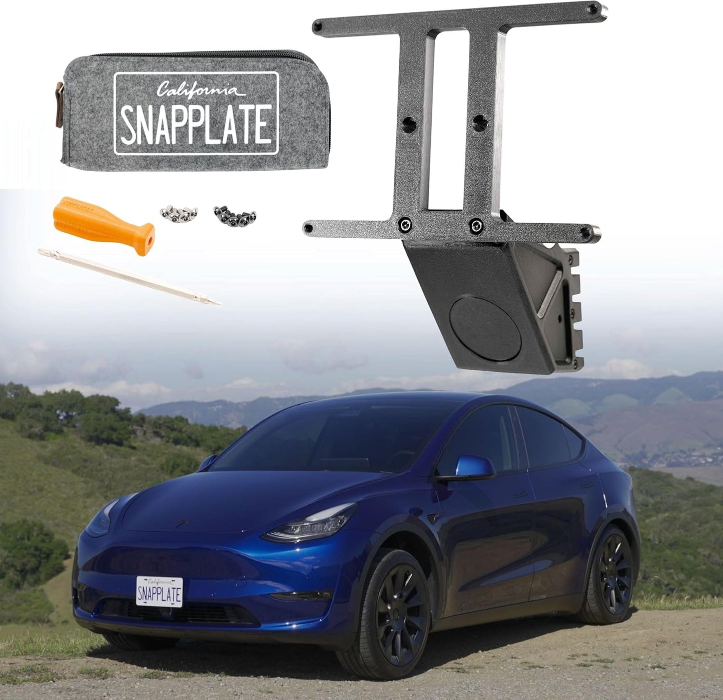 SnapPlate+ Front License Plate Holder for Tesla Model Y 2020-2025