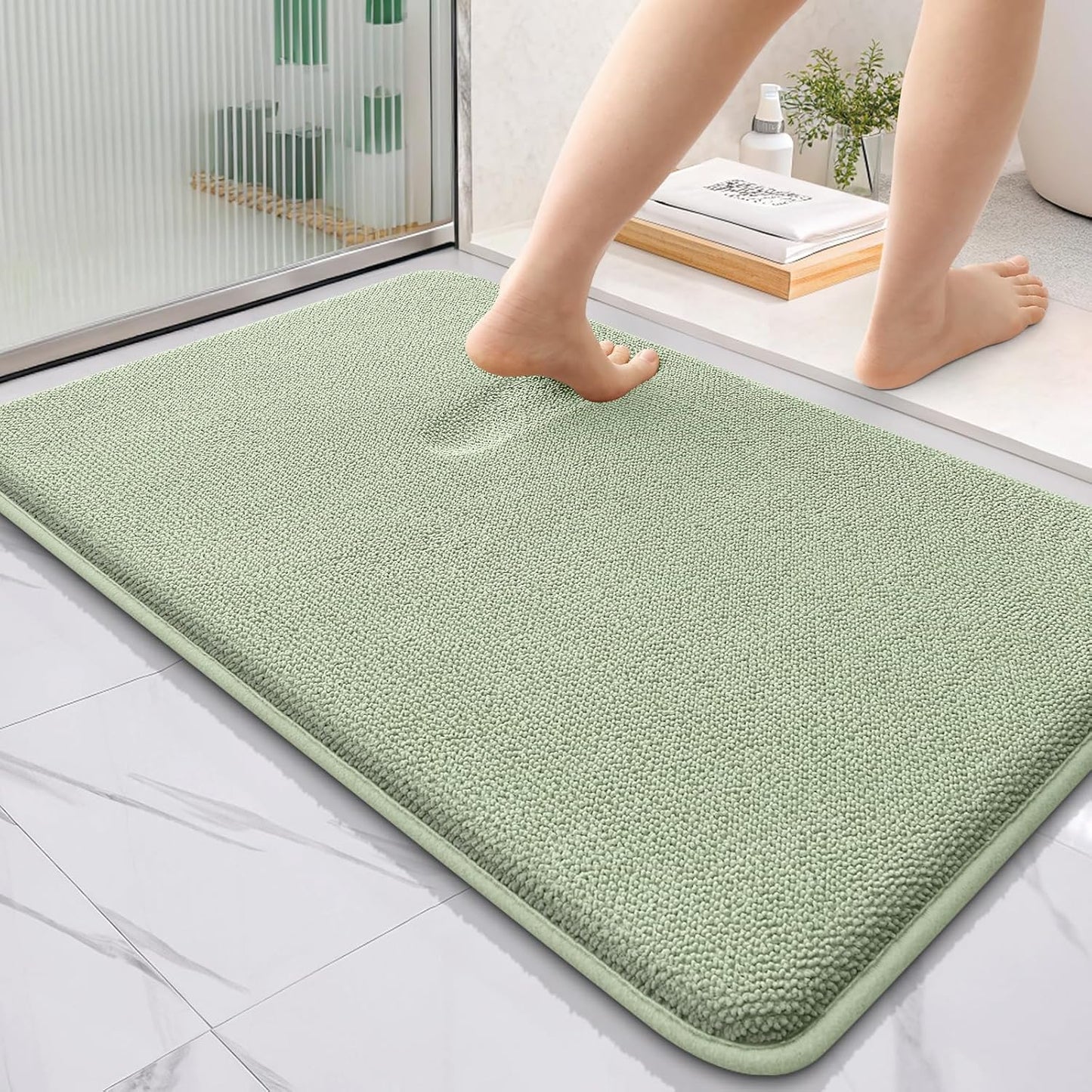 OLANLY Thick Memory Foam Bath Mat Rug for Luxurious Comfort