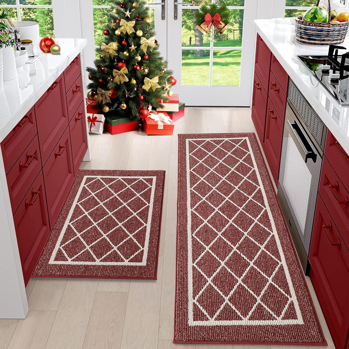 Non-Slip Kitchen Mats Set of 2 for Absorbent Floor Protection