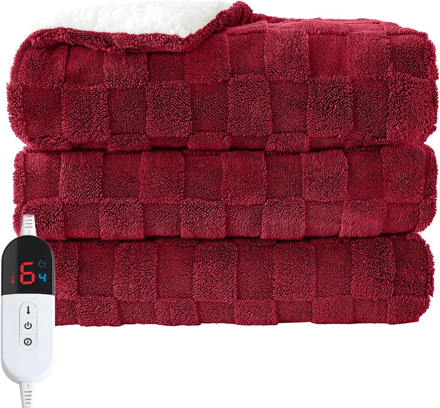 Electric Heated Throw Blanket with 6 Heating Levels for Comfort