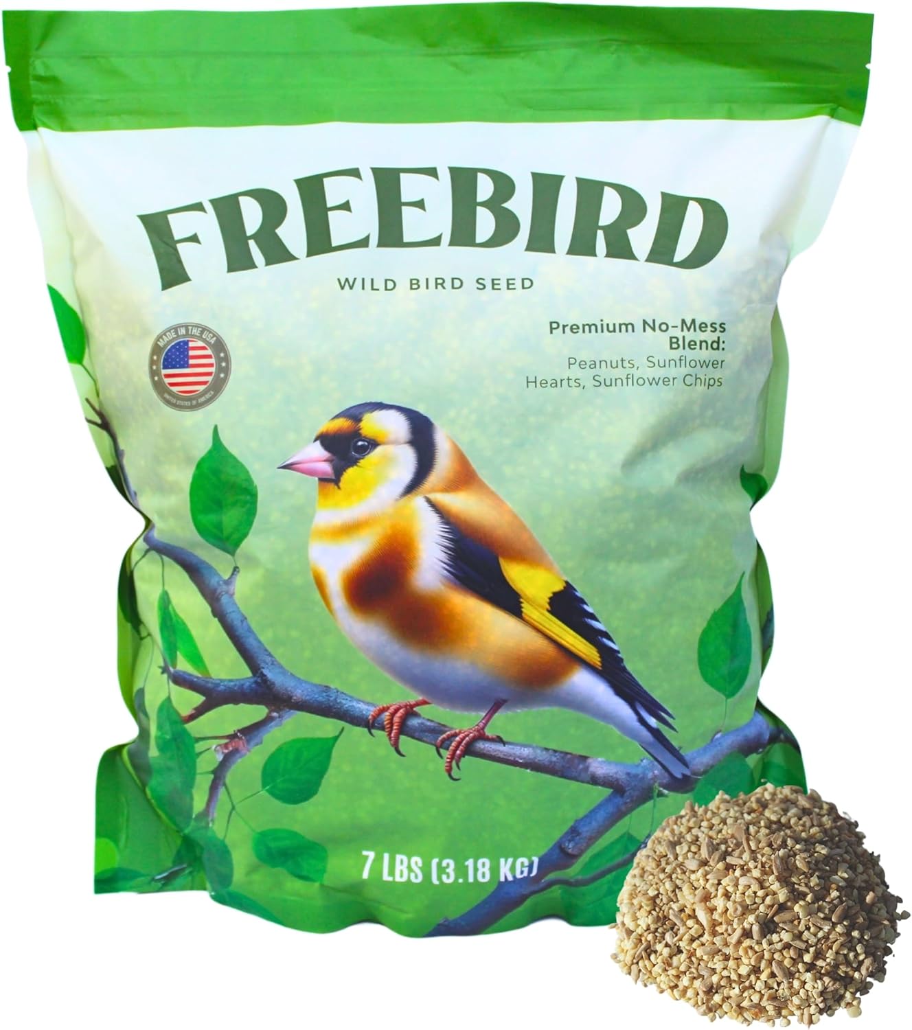 Premium No Mess Bird Seed for Finches and Small Songbirds