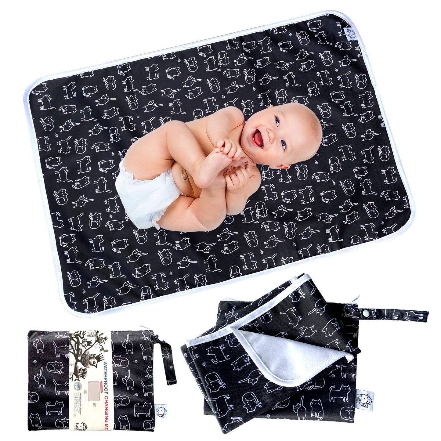 Waterproof 43.3X28.7 Baby Changing Pad - Leak Proof & Washable