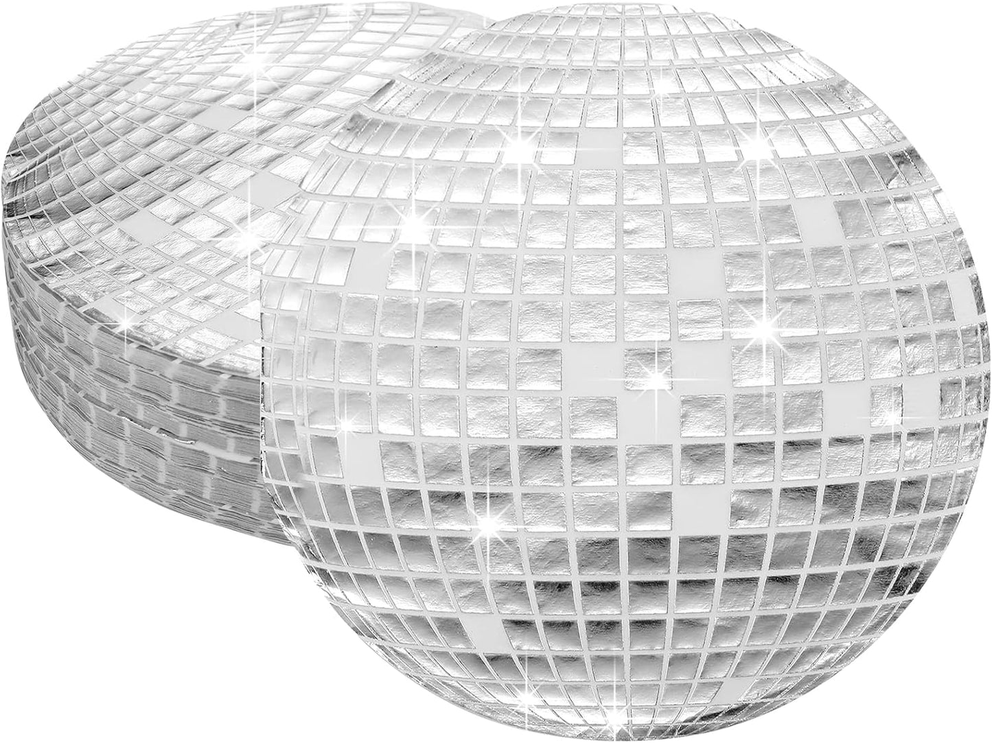 Disco Ball Napkins - 100 Pcs Silver Party Napkins