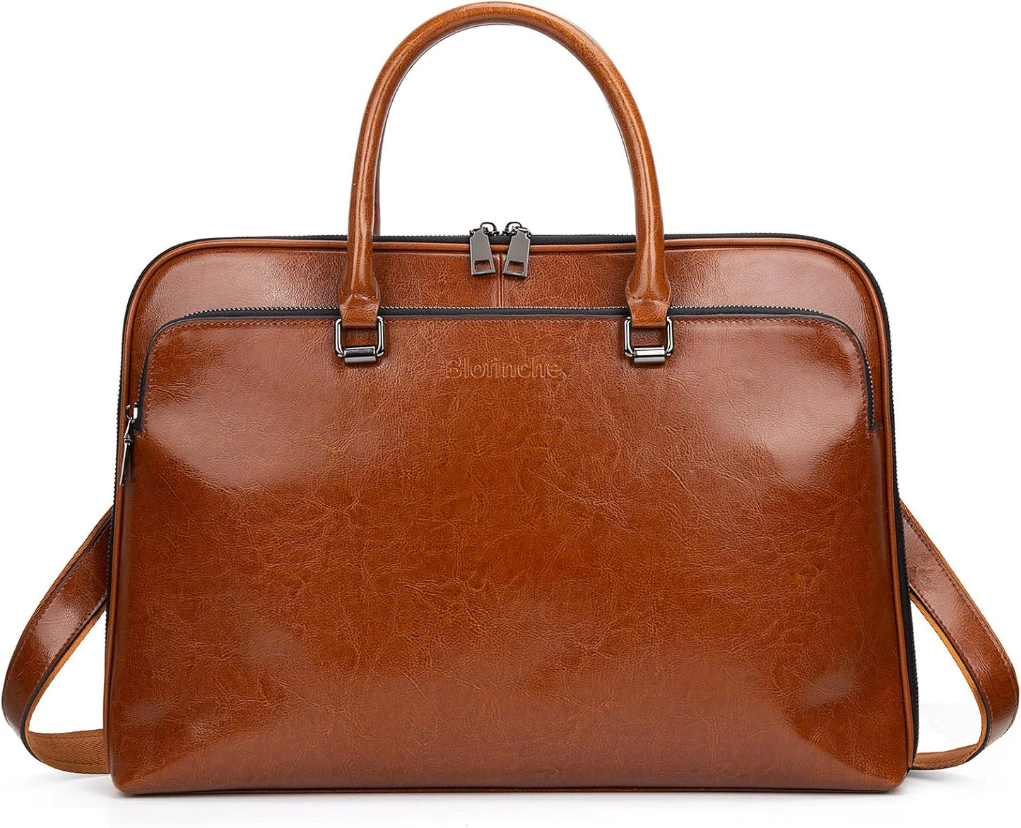 Genuine Leather Laptop Messenger Bag 13.3-15.6 inch: Sleek Work Essential