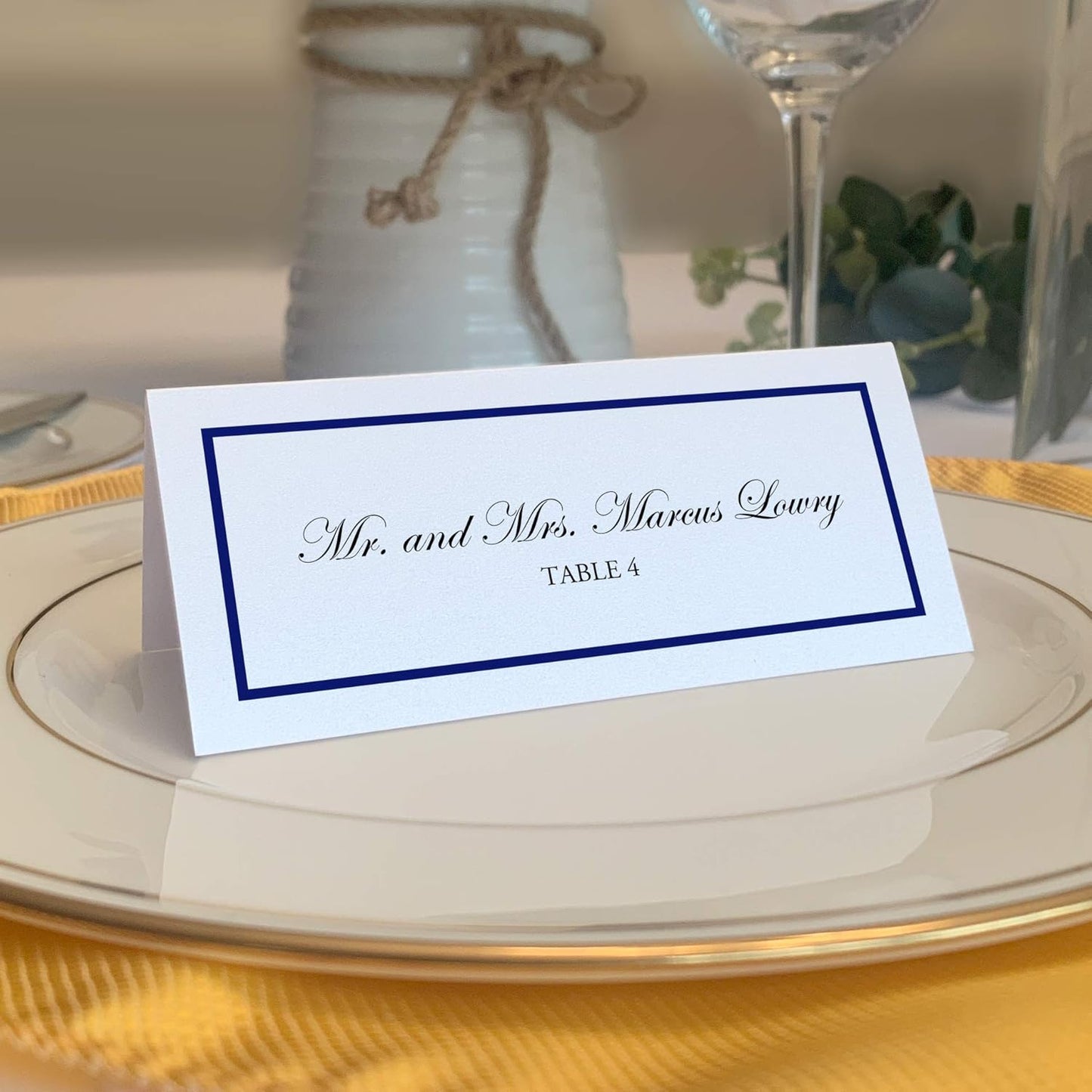 Single Line Border Place Cards Set of 150 for Events