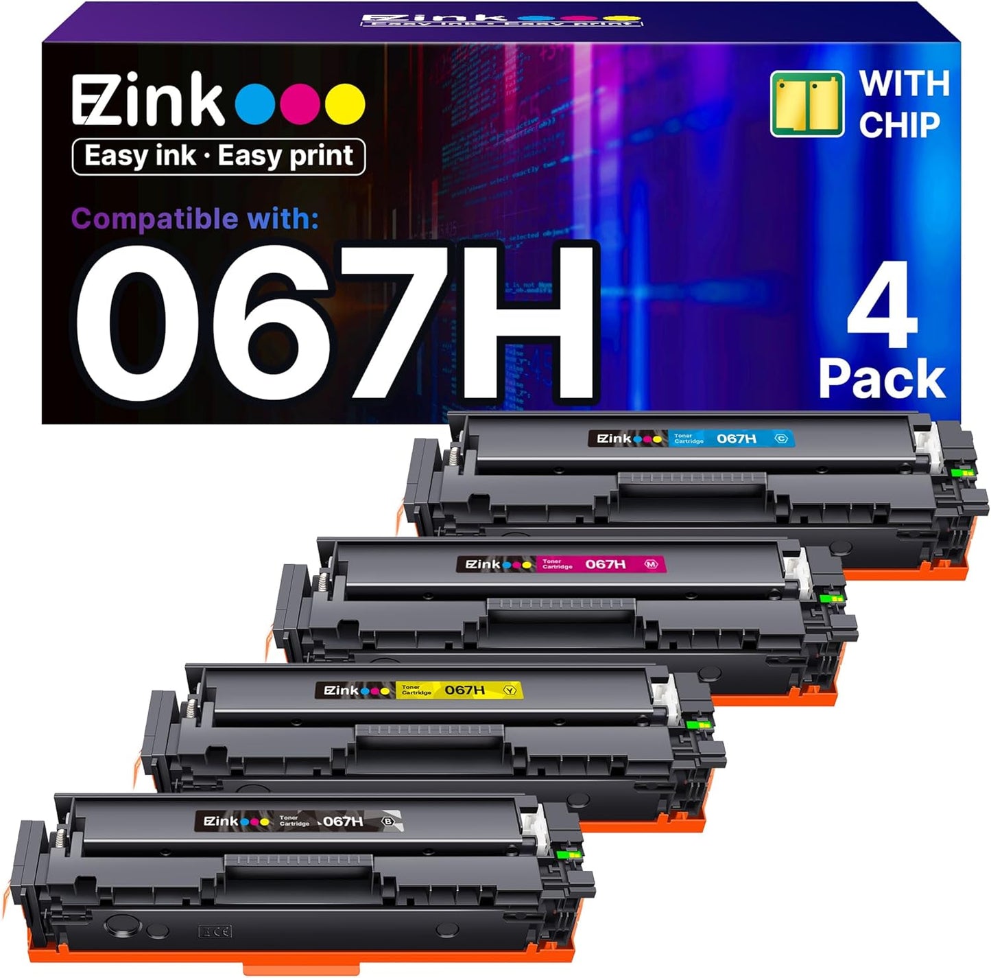 E-Z Ink 067H Toner Cartridge Set for Canon Printers - High Yield