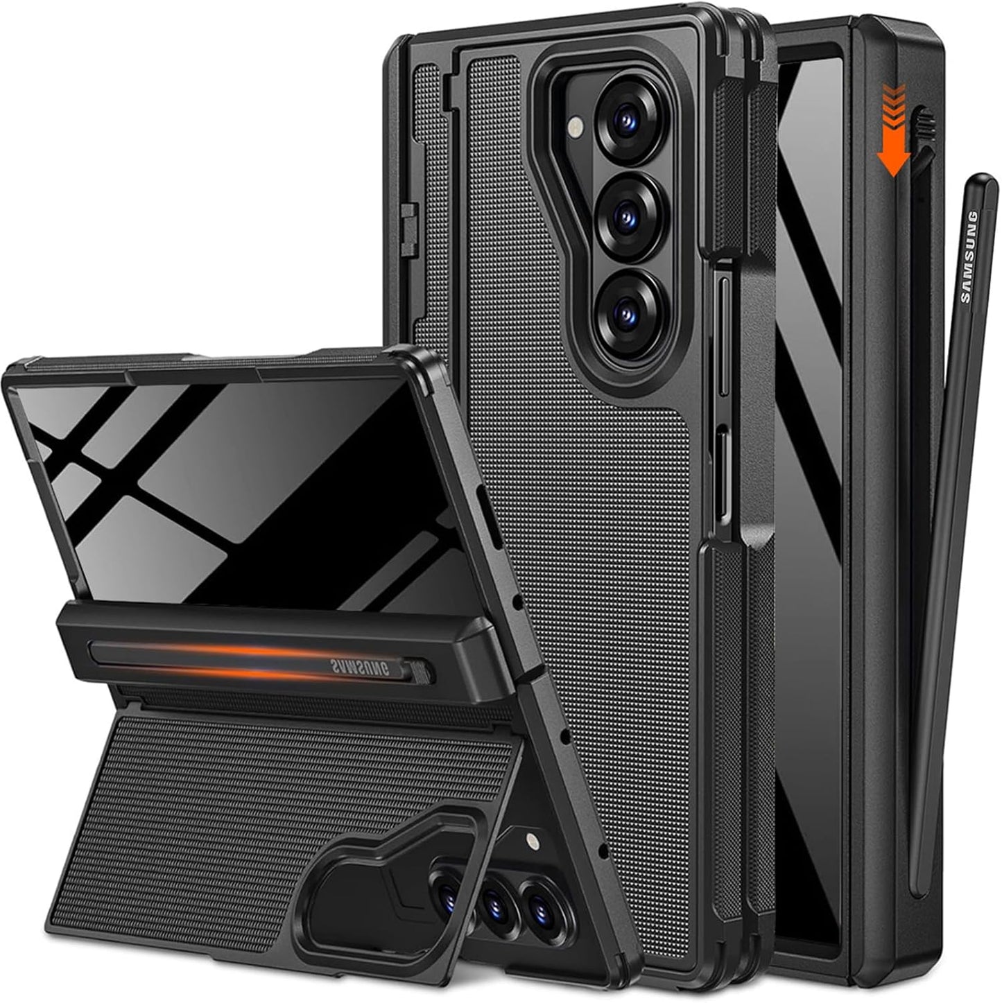 Samsung Galaxy Z Fold 7 Case with S Pen Holder & Kickstand