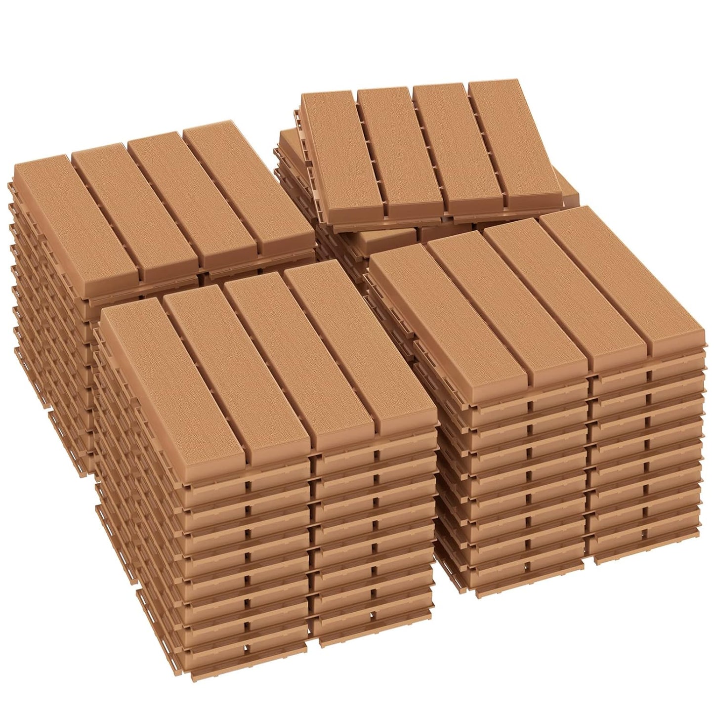 Goovilla Plastic Interlocking Deck Tiles for Outdoor Flooring