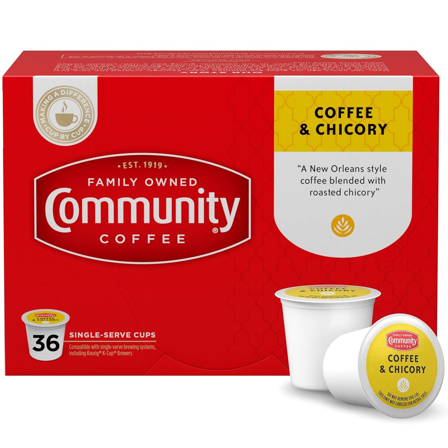 Medium Dark Roast Community Coffee Pods - 36 Count