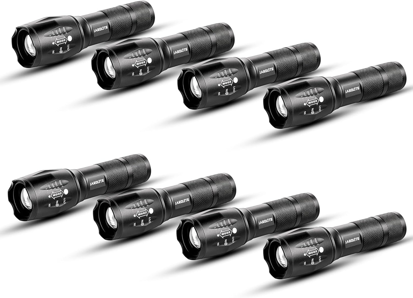 8 Pack LED Emergency Handheld Flashlight with Adjustable Focus