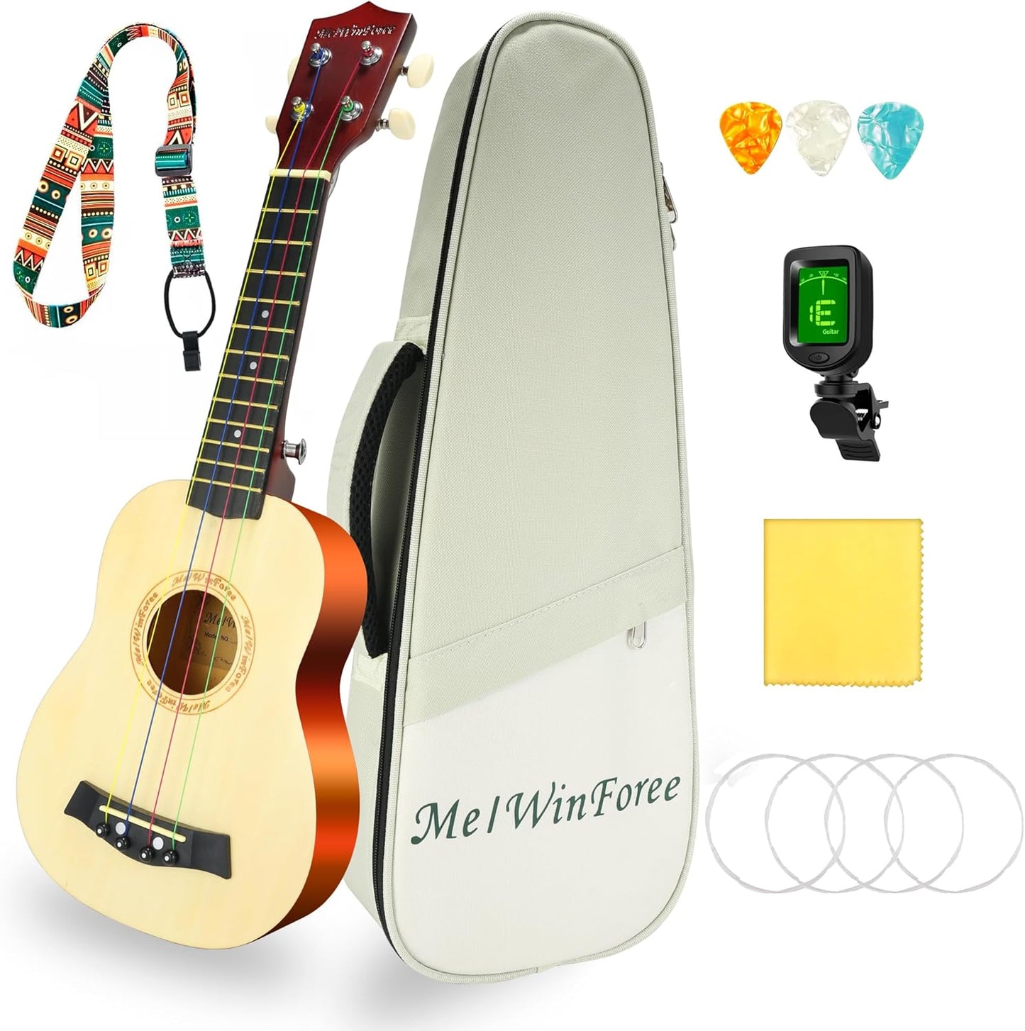 Beginner Soprano Ukulele Kit - Left-Handed Friendly!