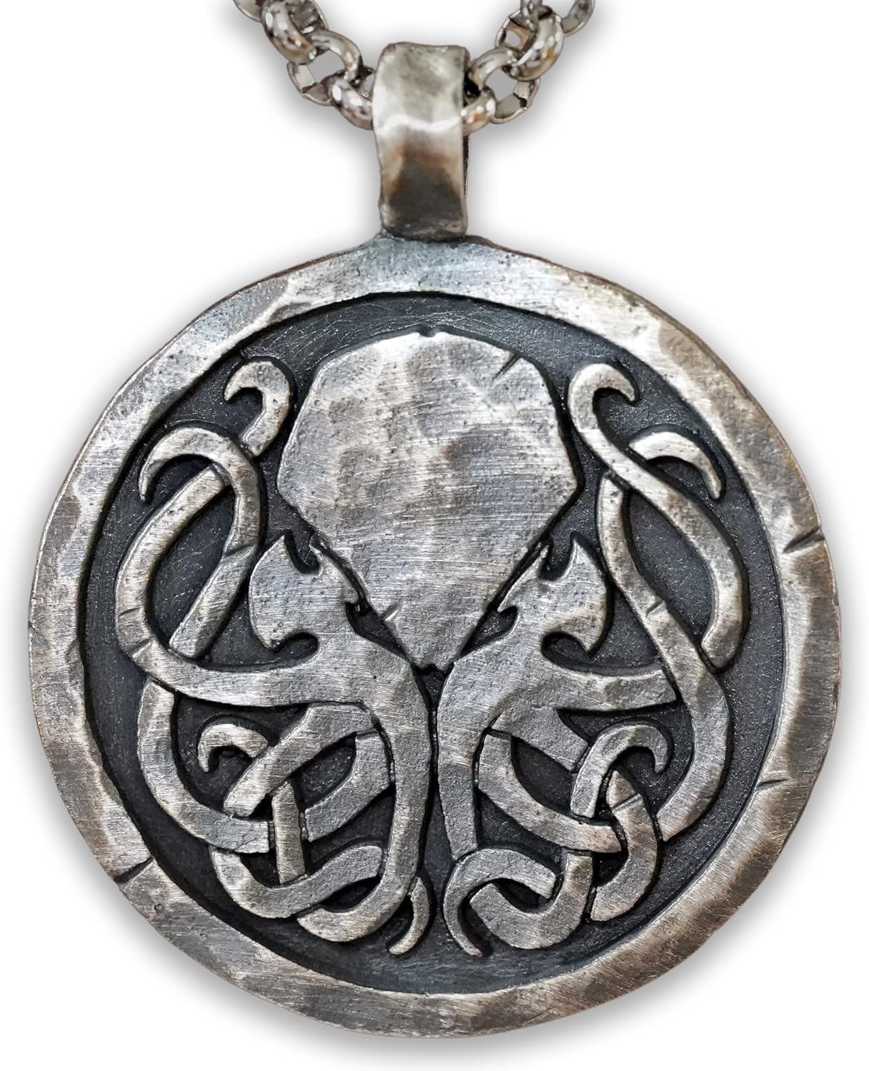 925 Sterling Silver Lovecraft Cthulhu Octopus Necklace Pendant