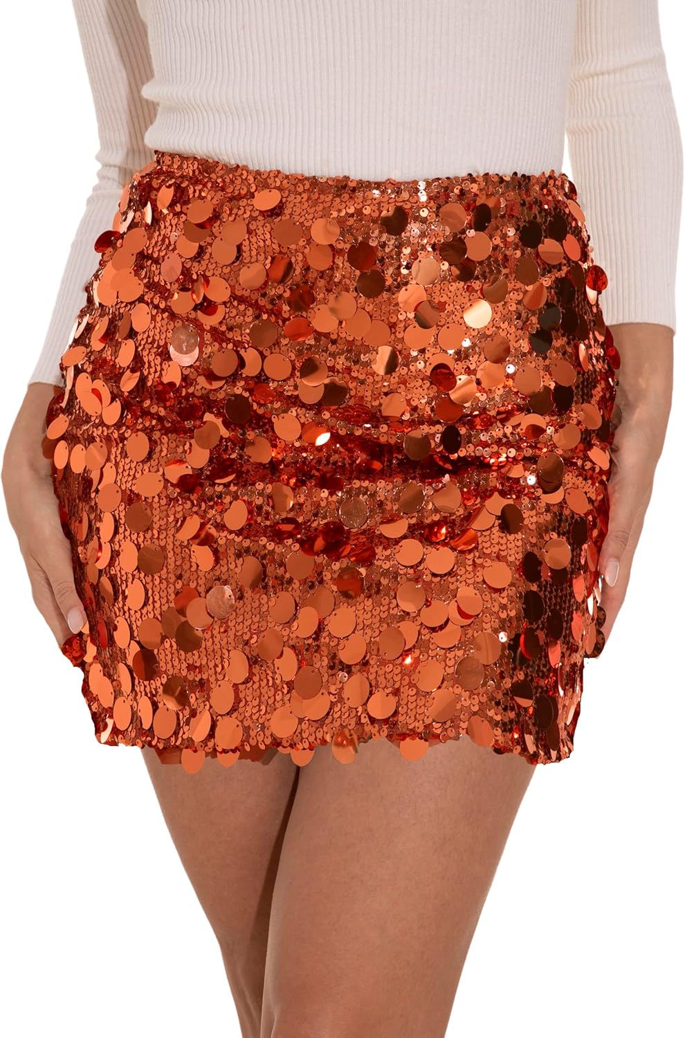 GUANYY Sequin Skirt for Women - Sparkly Mini Clubwear Style