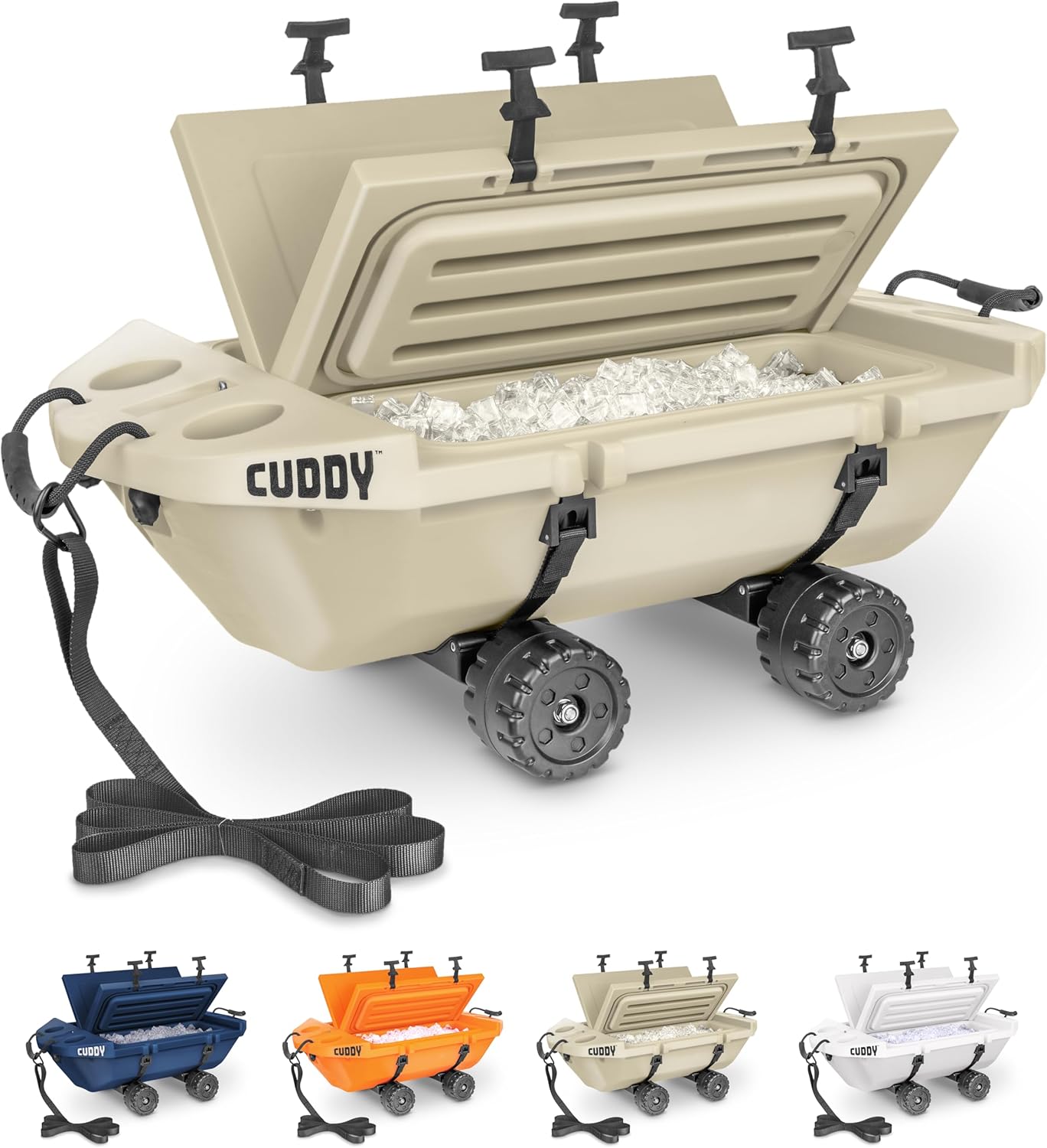 CUDDY Crawler Cooler with Wheels - Amphibious 40 QT Storage