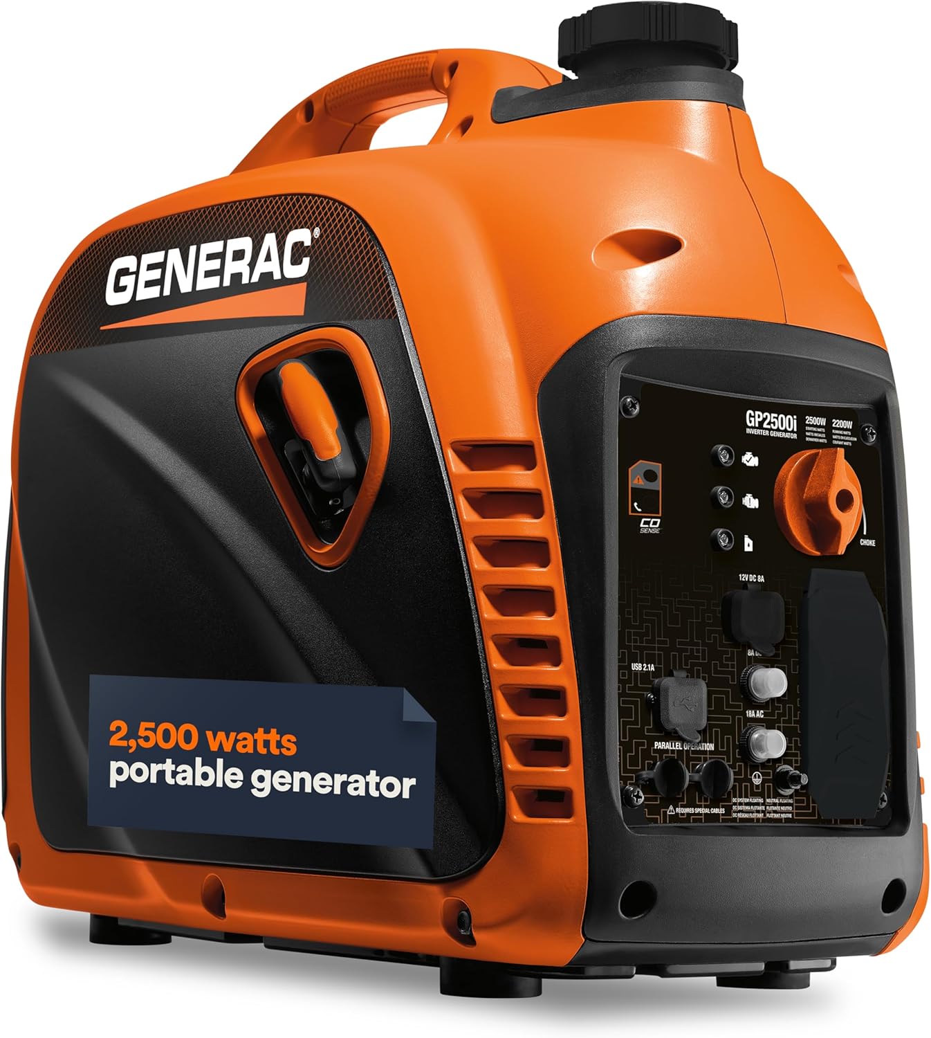 Generac 2,500-Watt Portable Inverter Generator for Home and RV